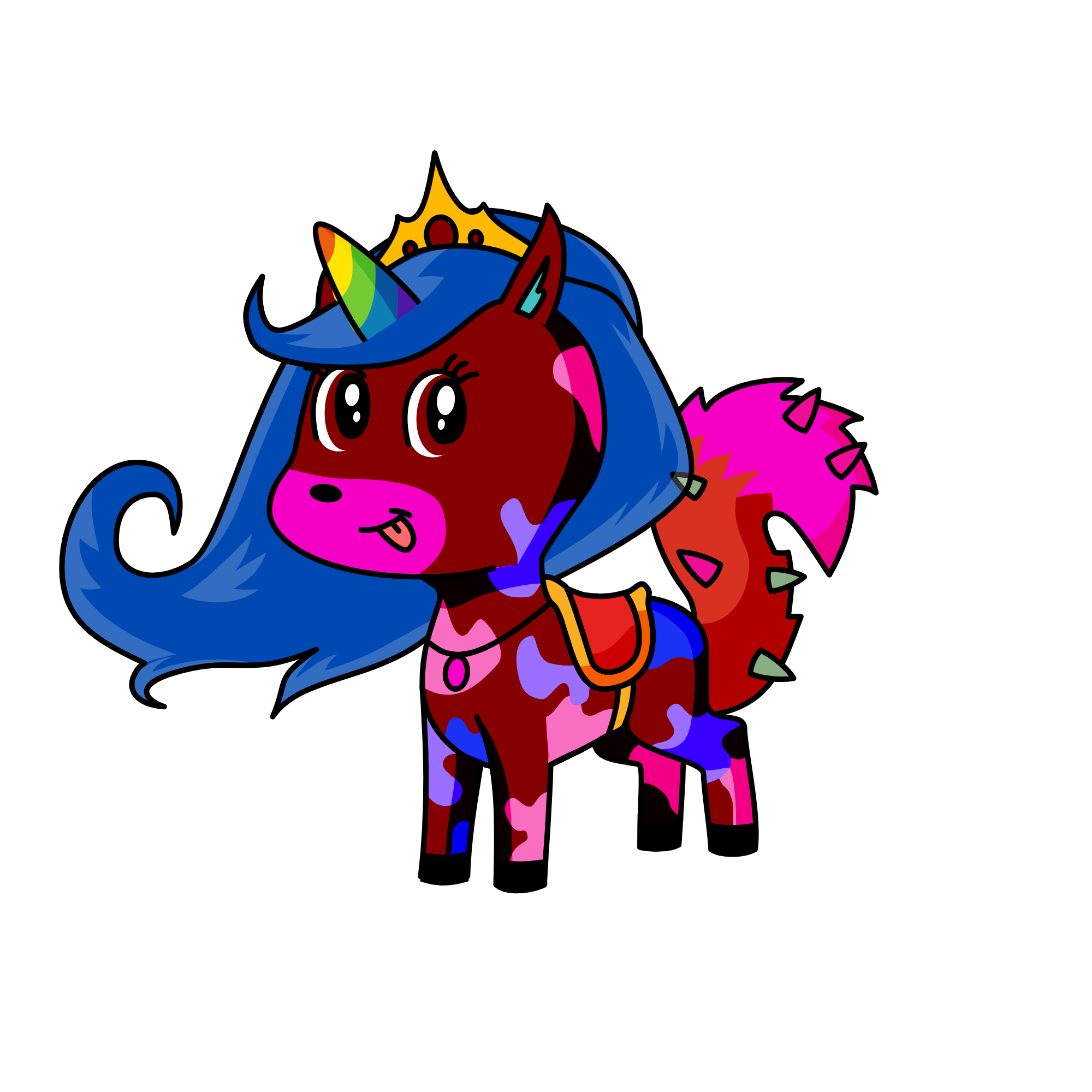 the QUEEN , the unicorn