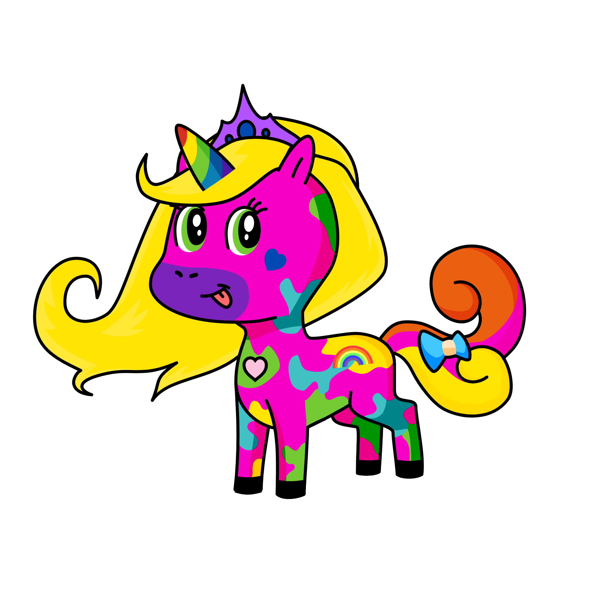 Rainbow, the unicorn