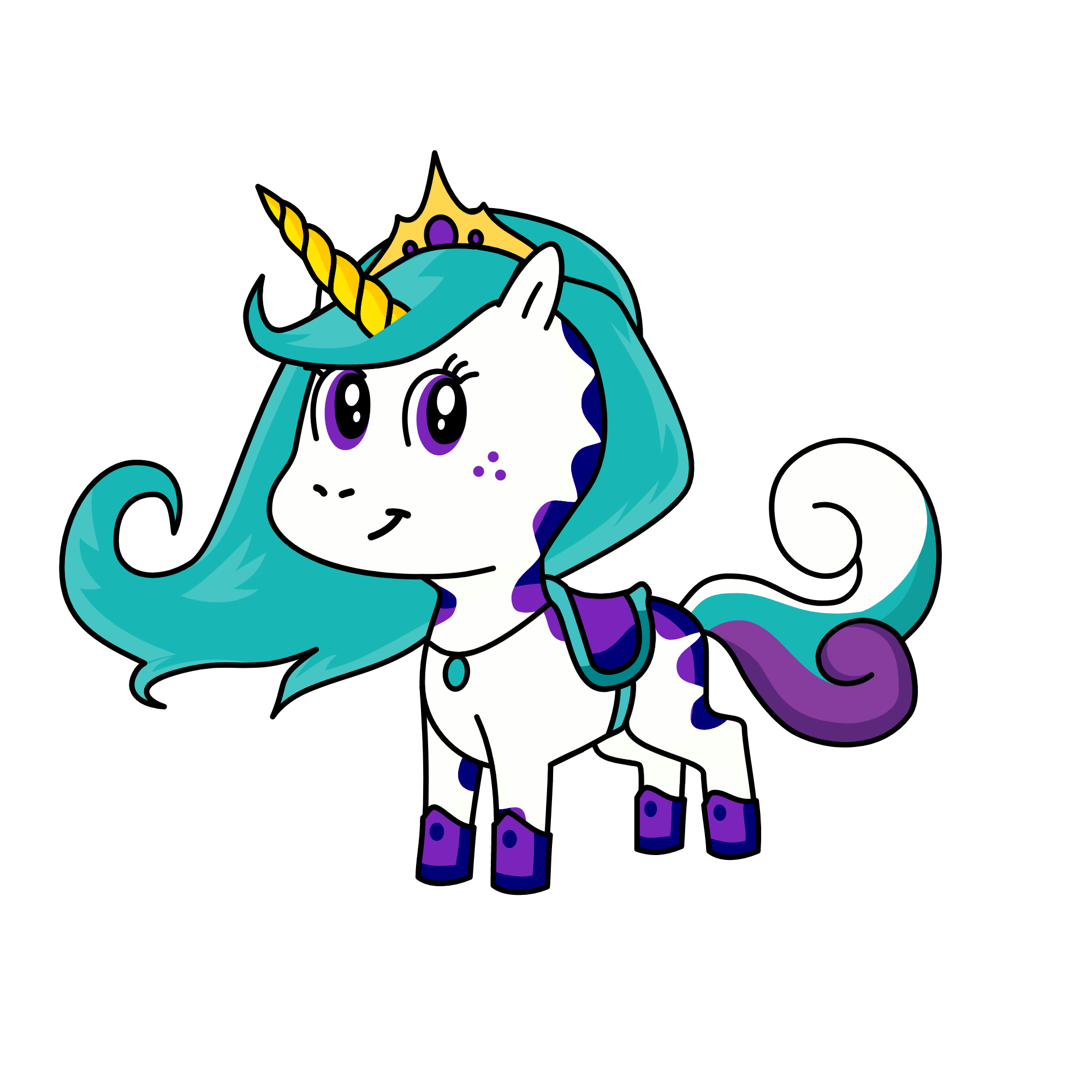Queen Gloria, the unicorn