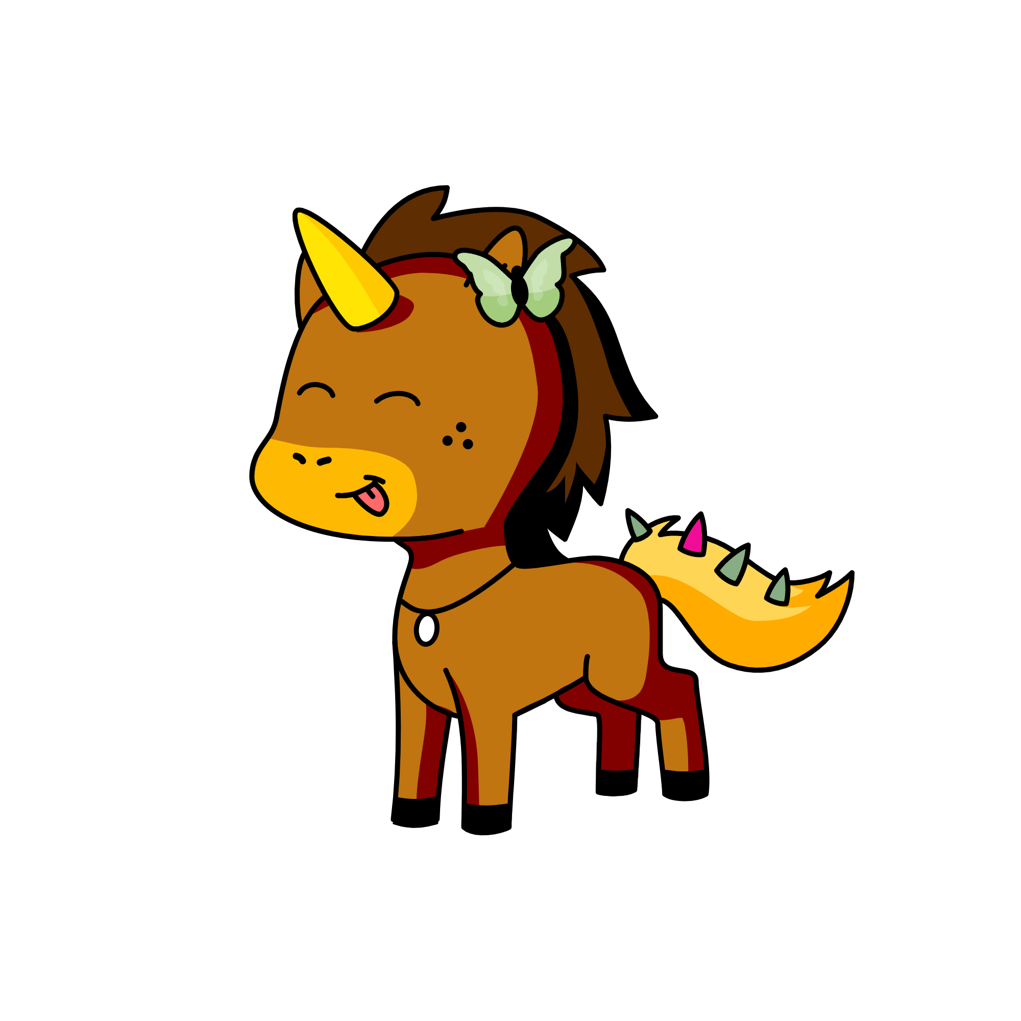 Cheeky horse, the unicorn