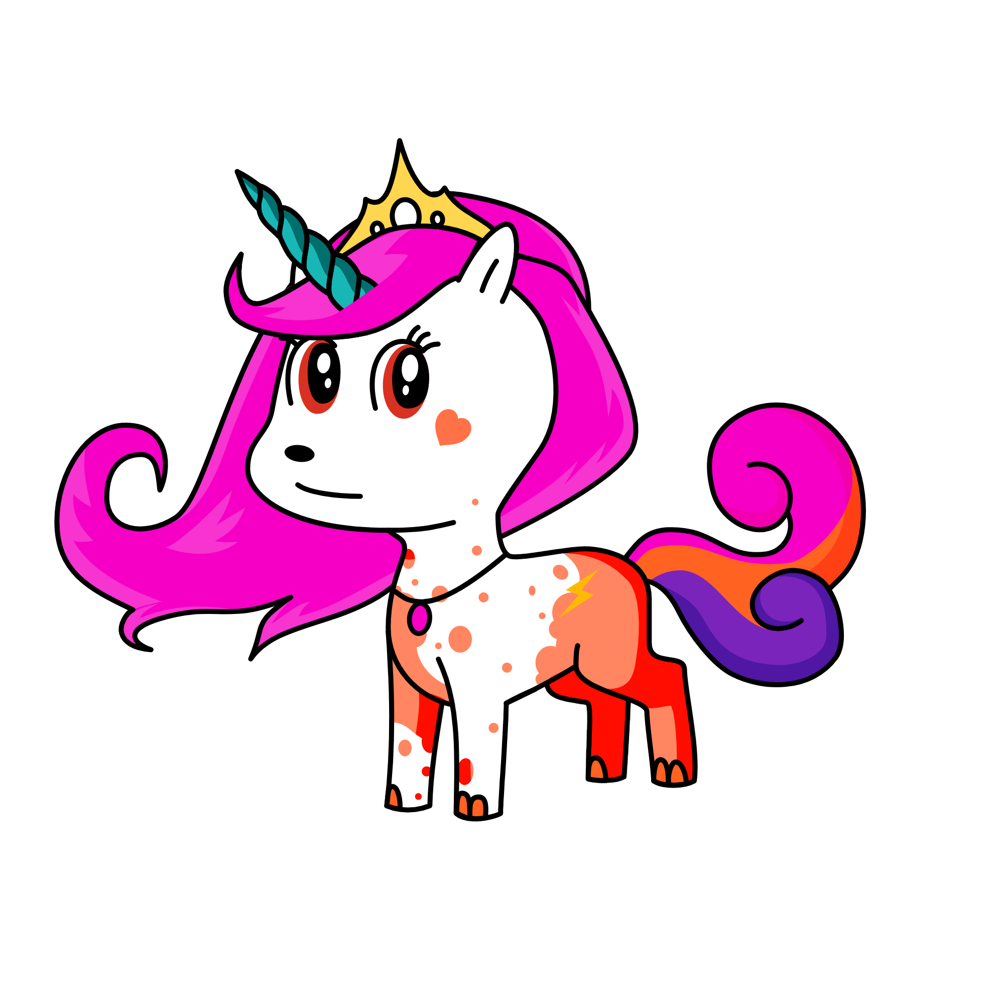 Hm... the moon looks really round and full!, the unicorn