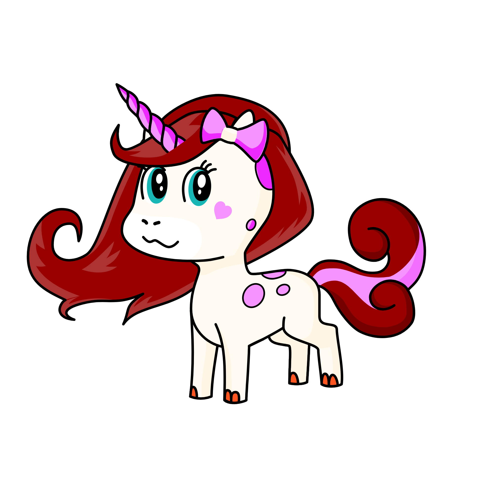 Hm... the moon looks really round and full!, the unicorn