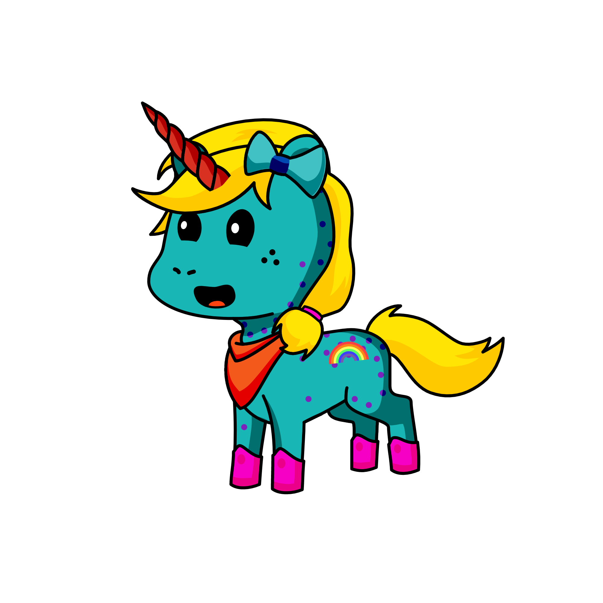 Rainbow, the unicorn