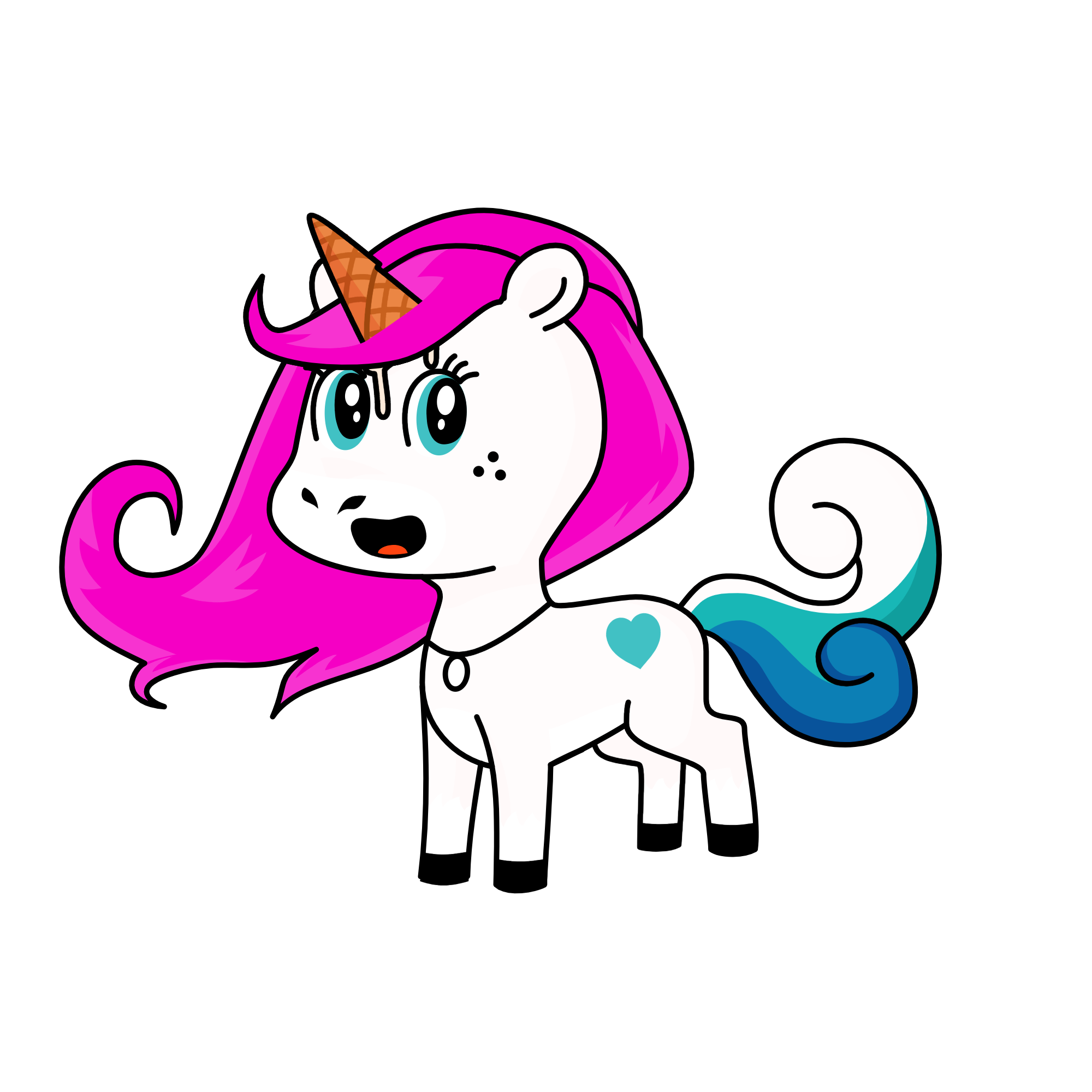 White, the unicorn