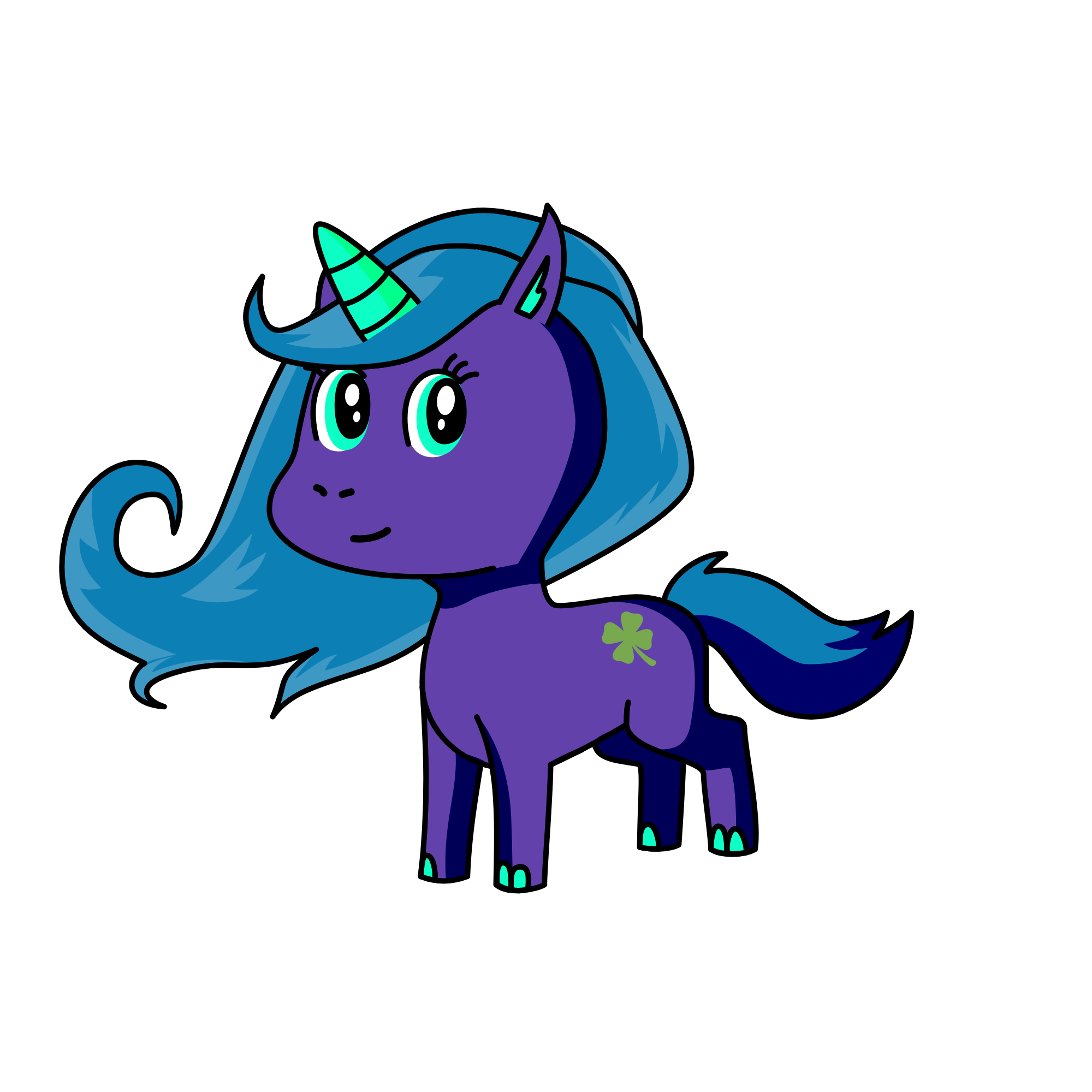 Evening, the unicorn