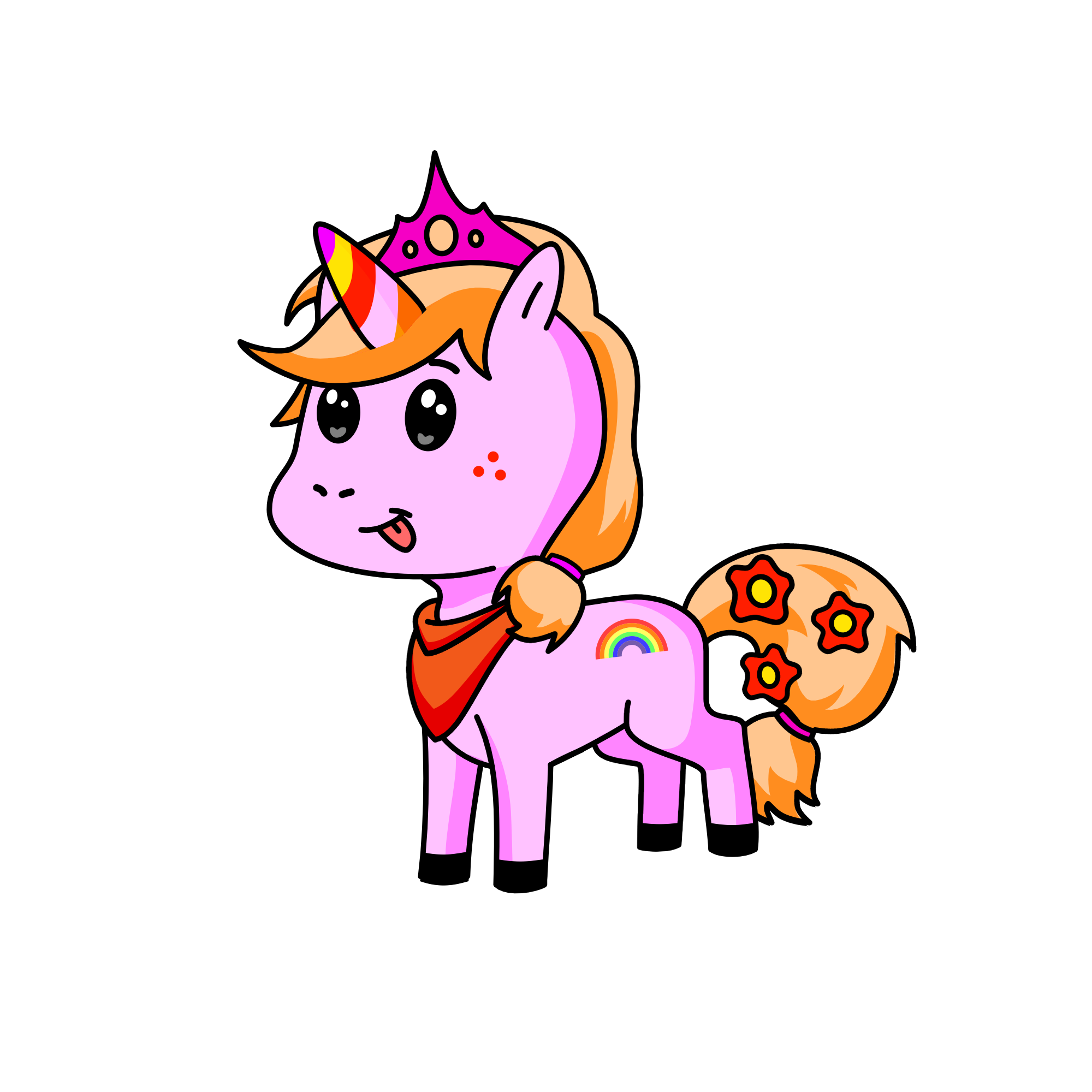 Rainbow, the unicorn