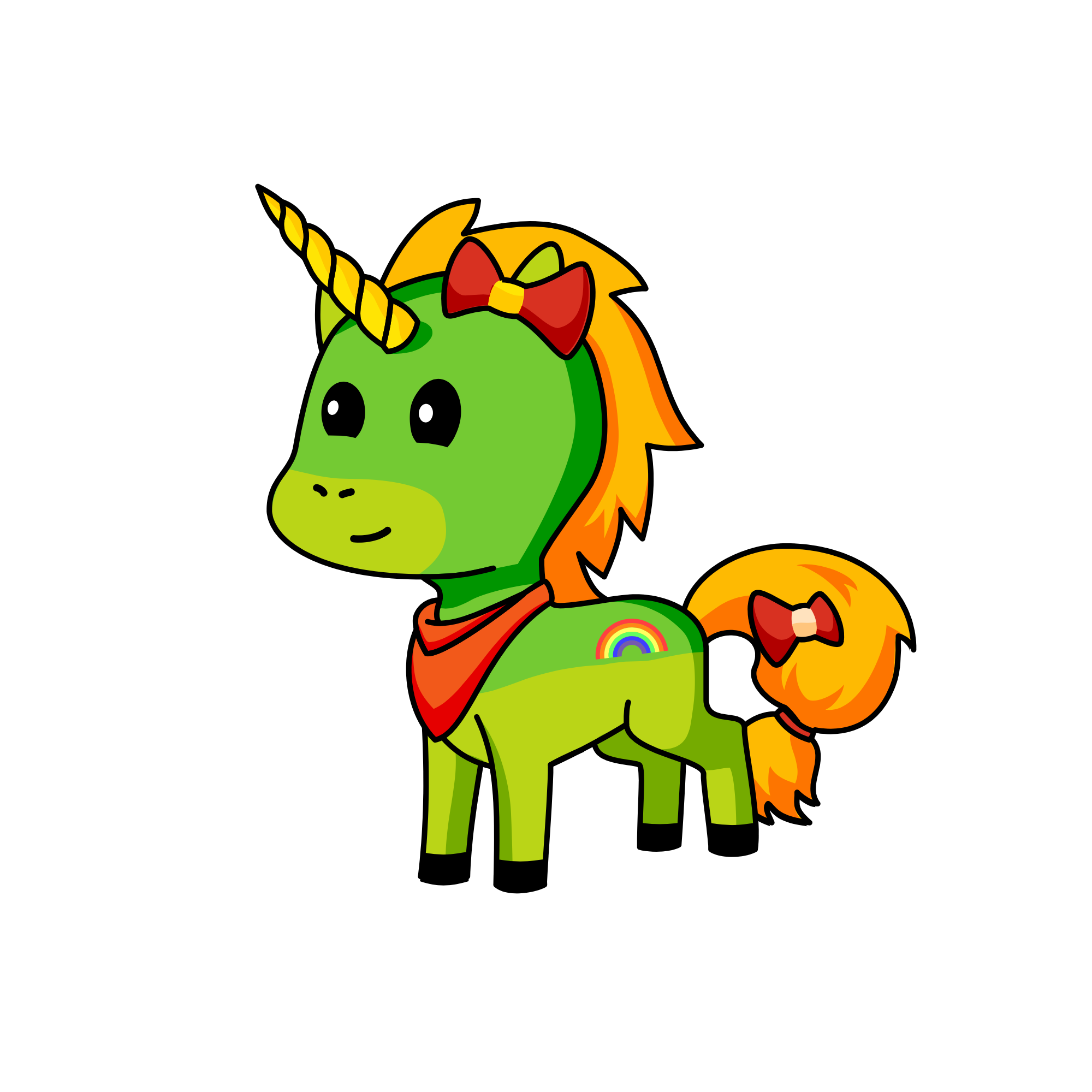 Cow girl, the unicorn