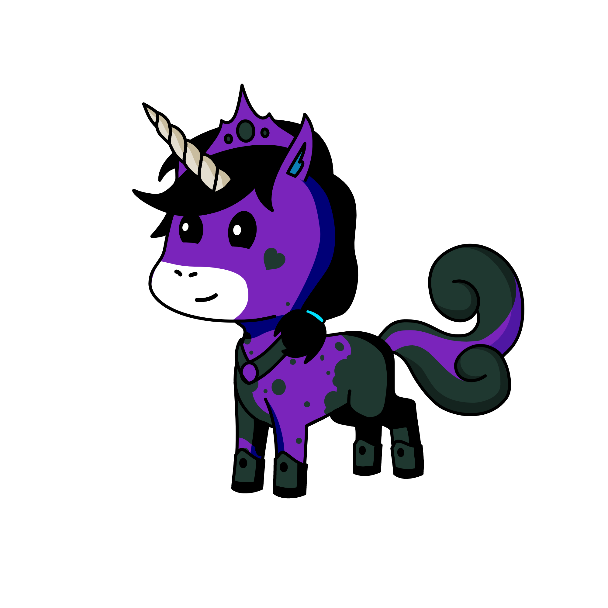 Queen Midnight, the unicorn