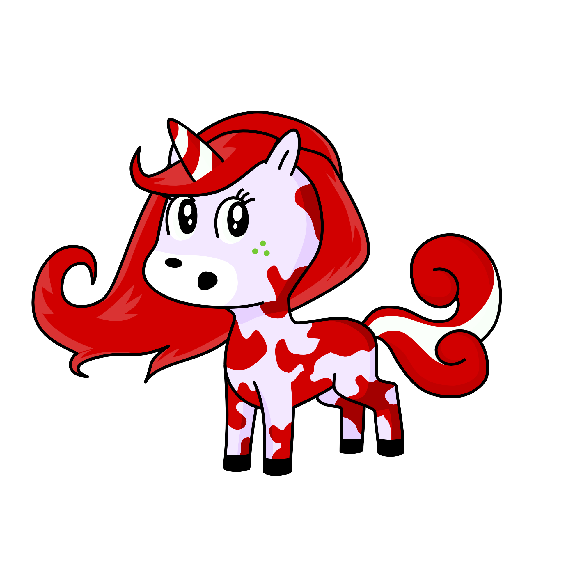white(candy cane)(role crewmate)), the unicorn