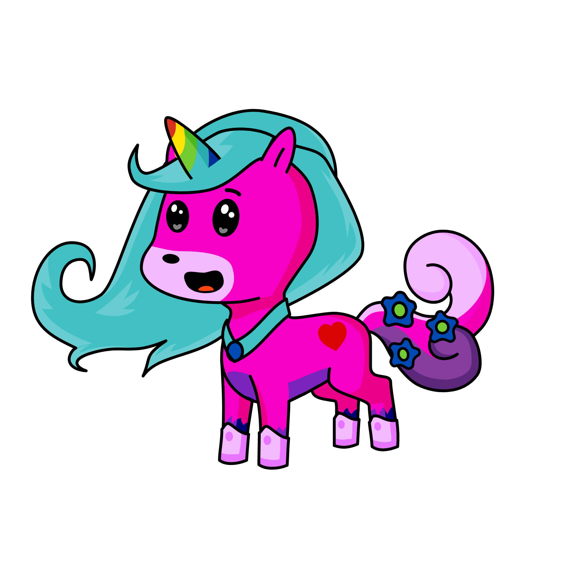 🌈, the unicorn