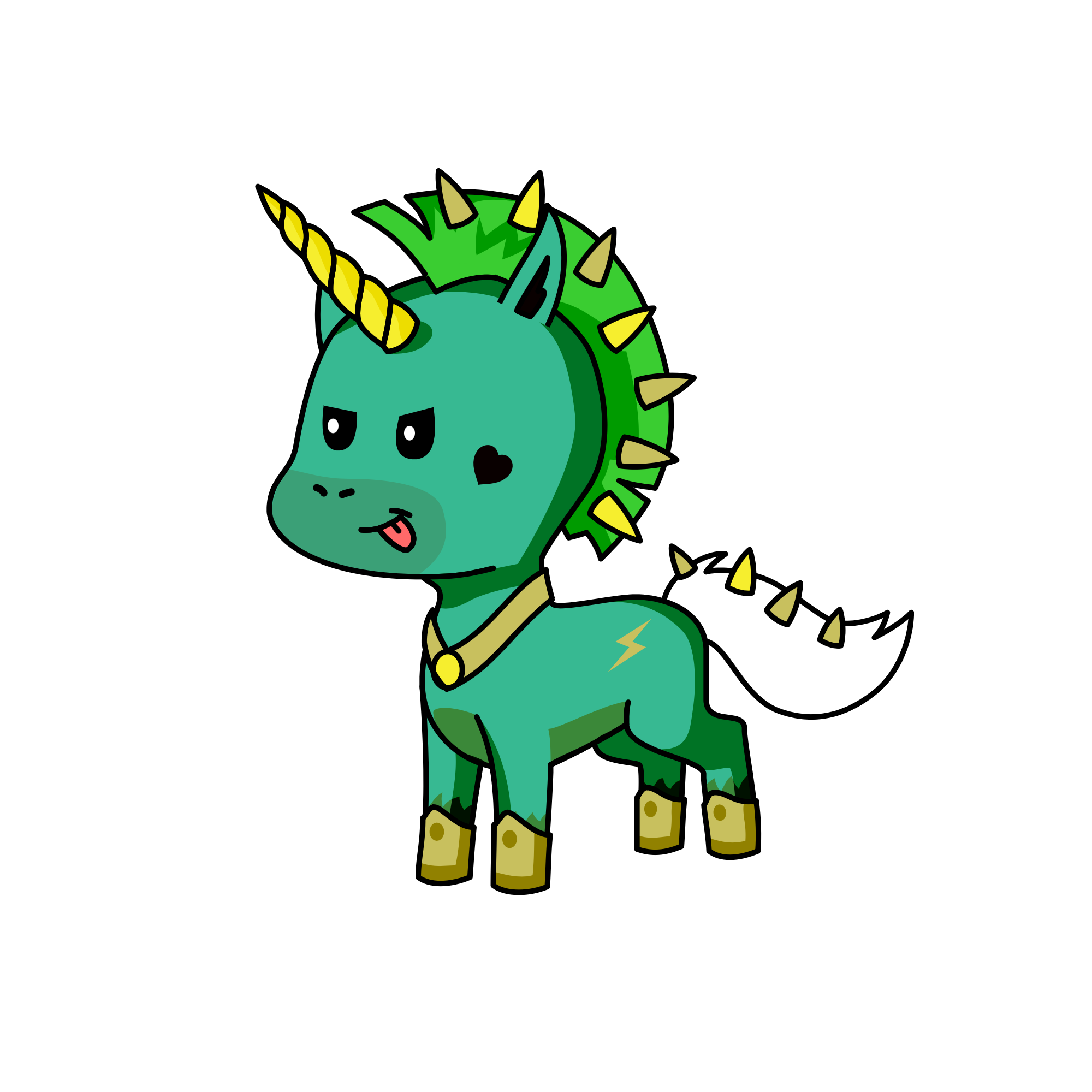 Scribbles, the unicorn
