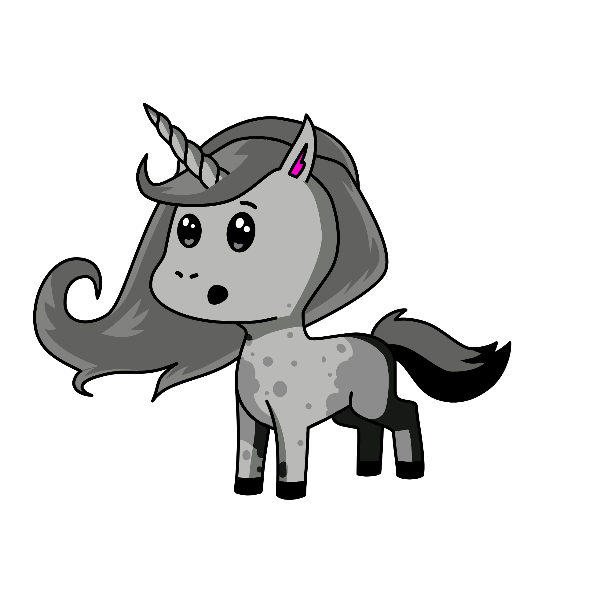 Blacky, the unicorn
