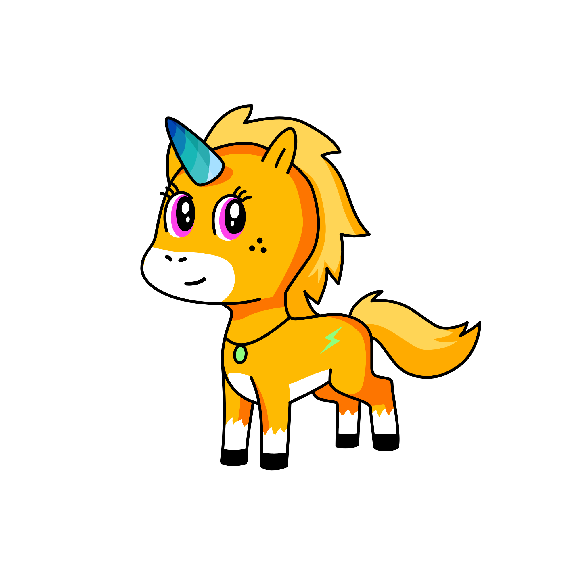 Rainbow, the unicorn