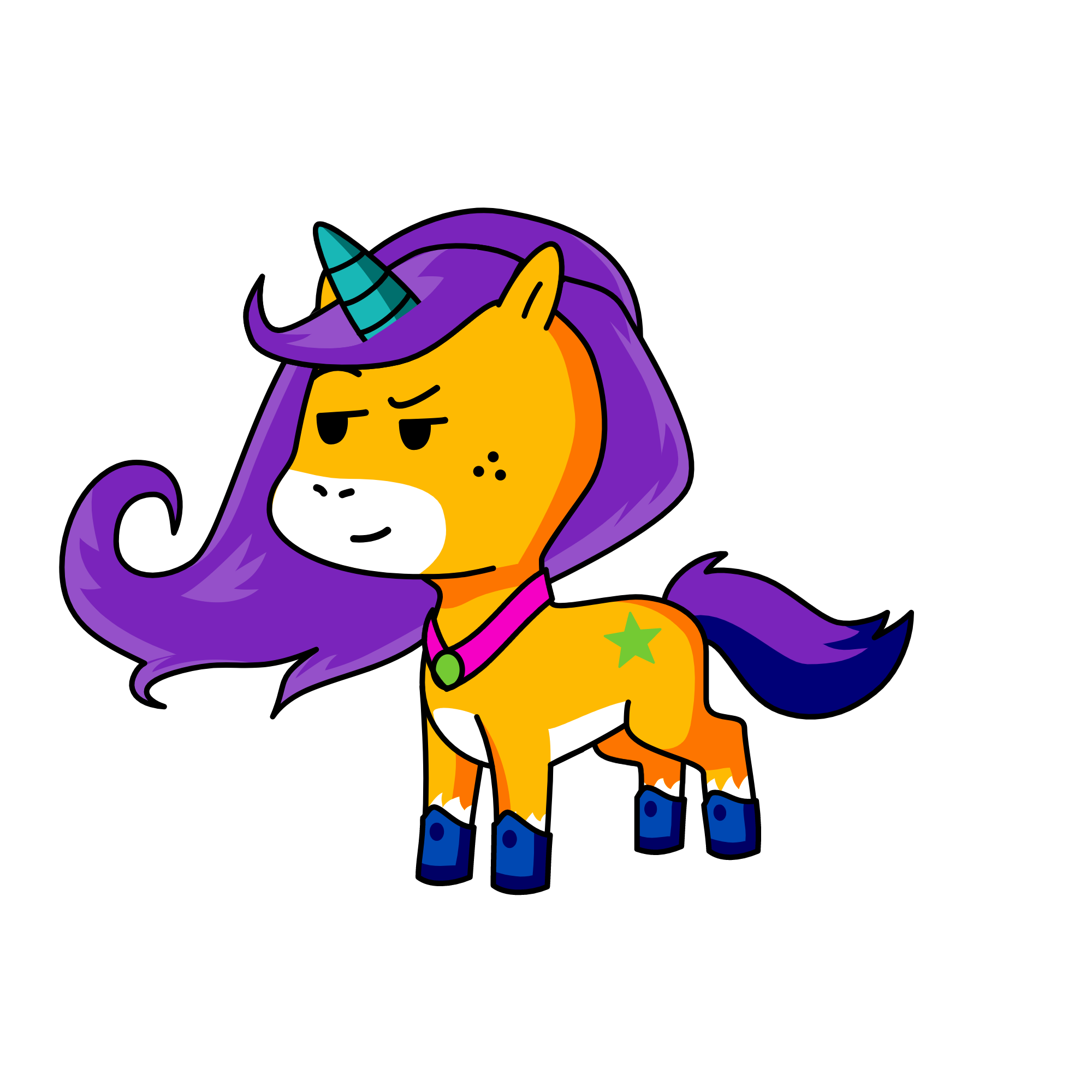 Rainbow, the unicorn