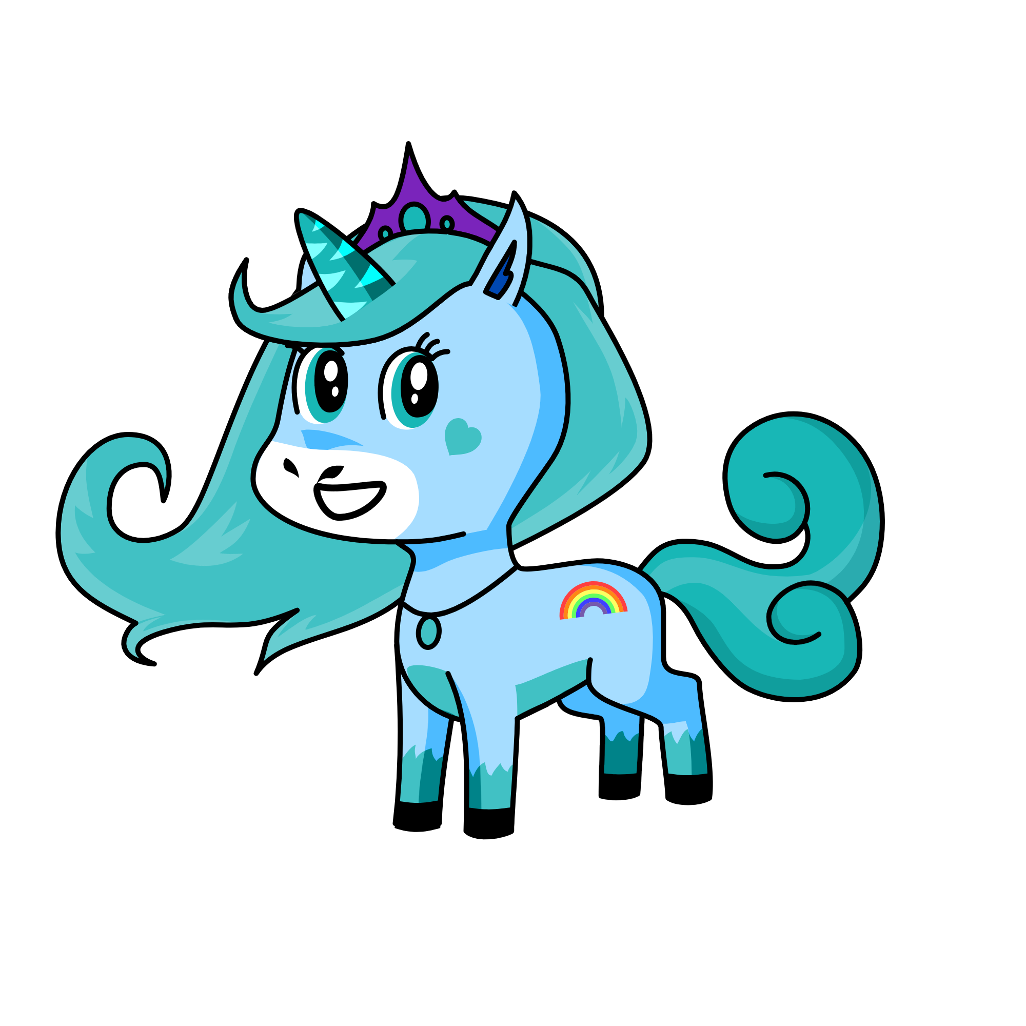 Bluey, the unicorn
