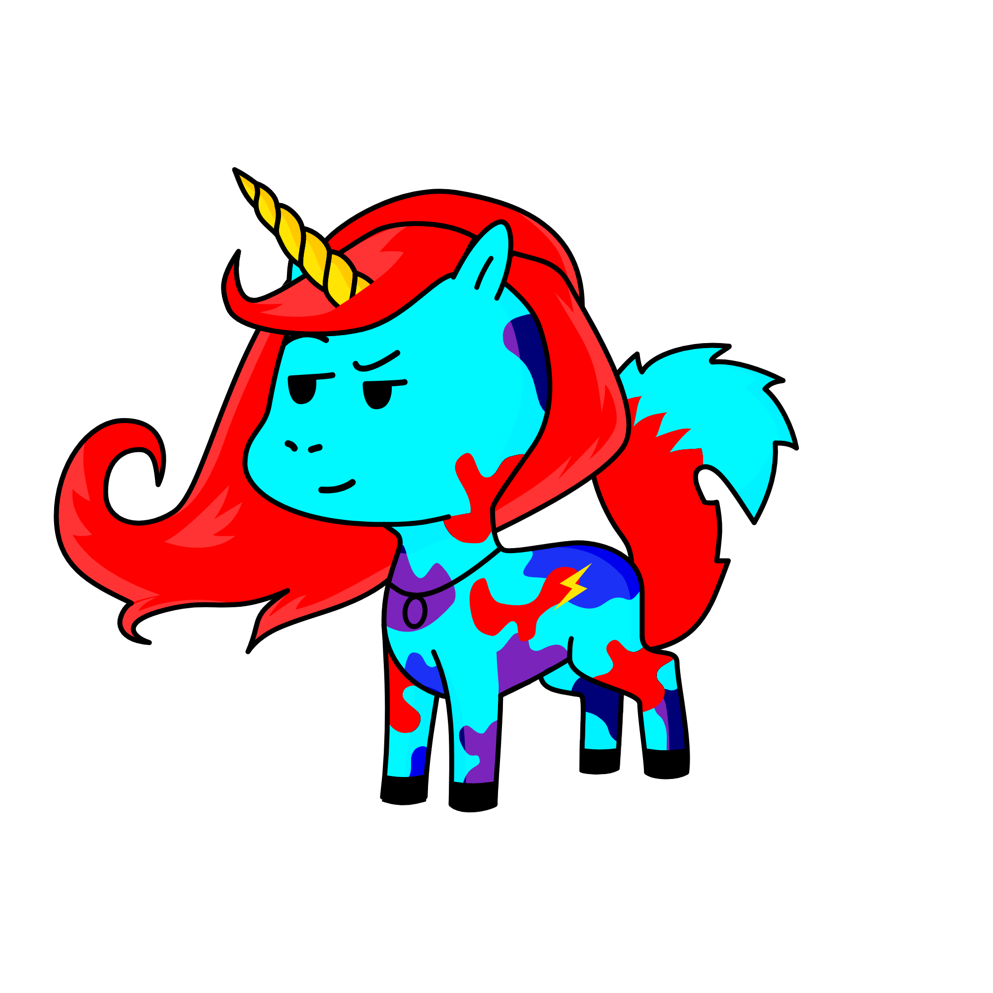 Silver, the unicorn
