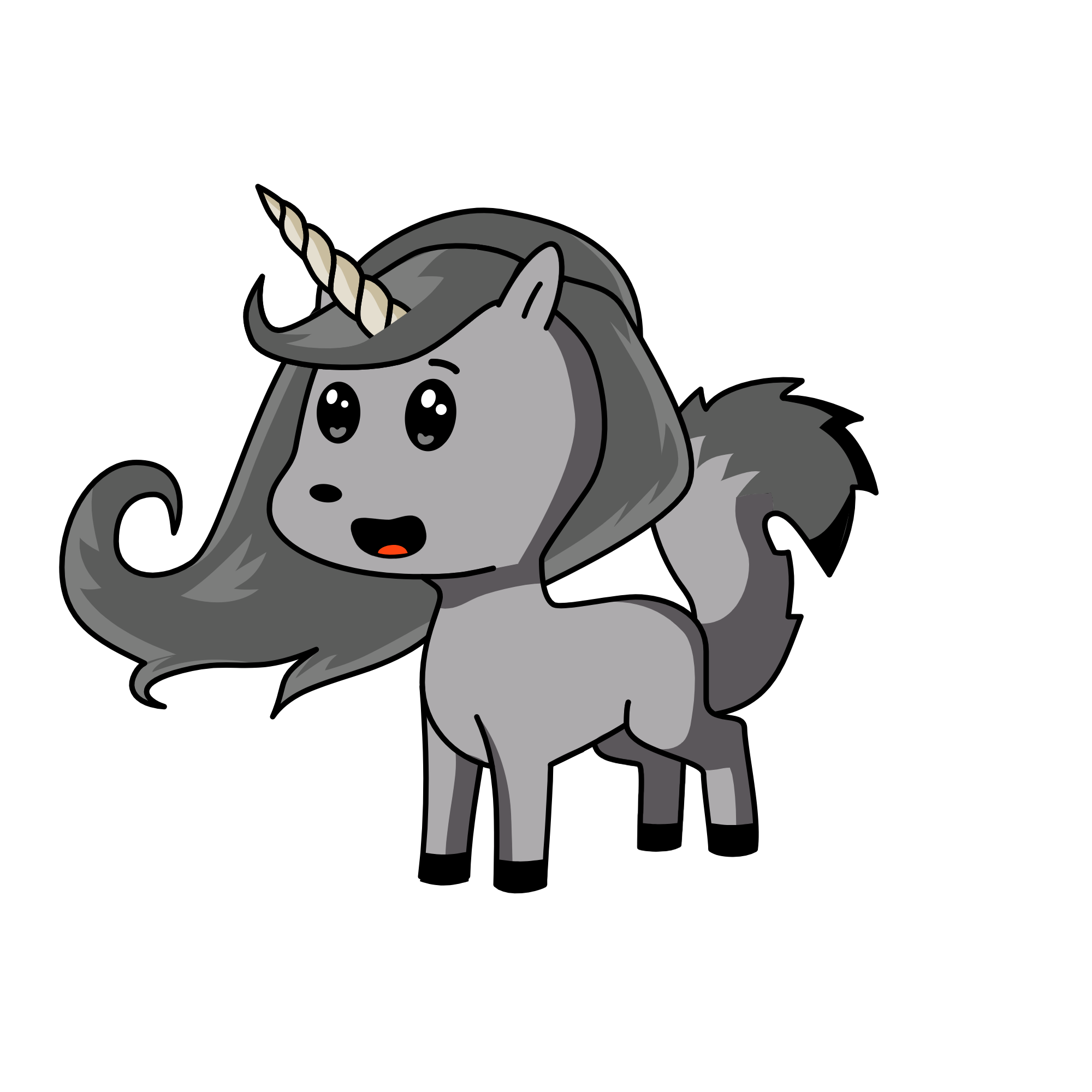 Wolf, the unicorn
