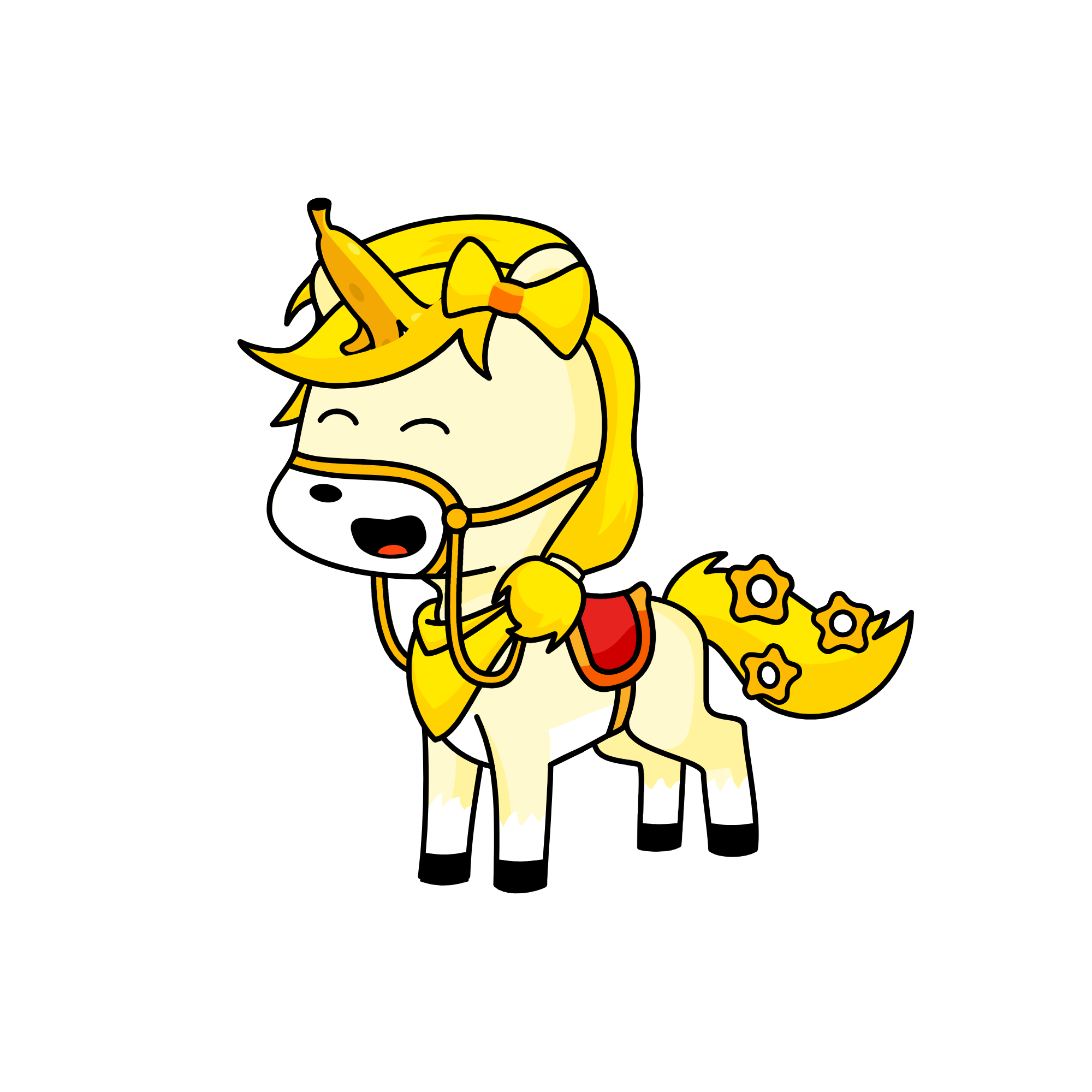 Howdy Im Charlie Banana Bandana meh friends call me Banana cuz I love bananas, the unicorn