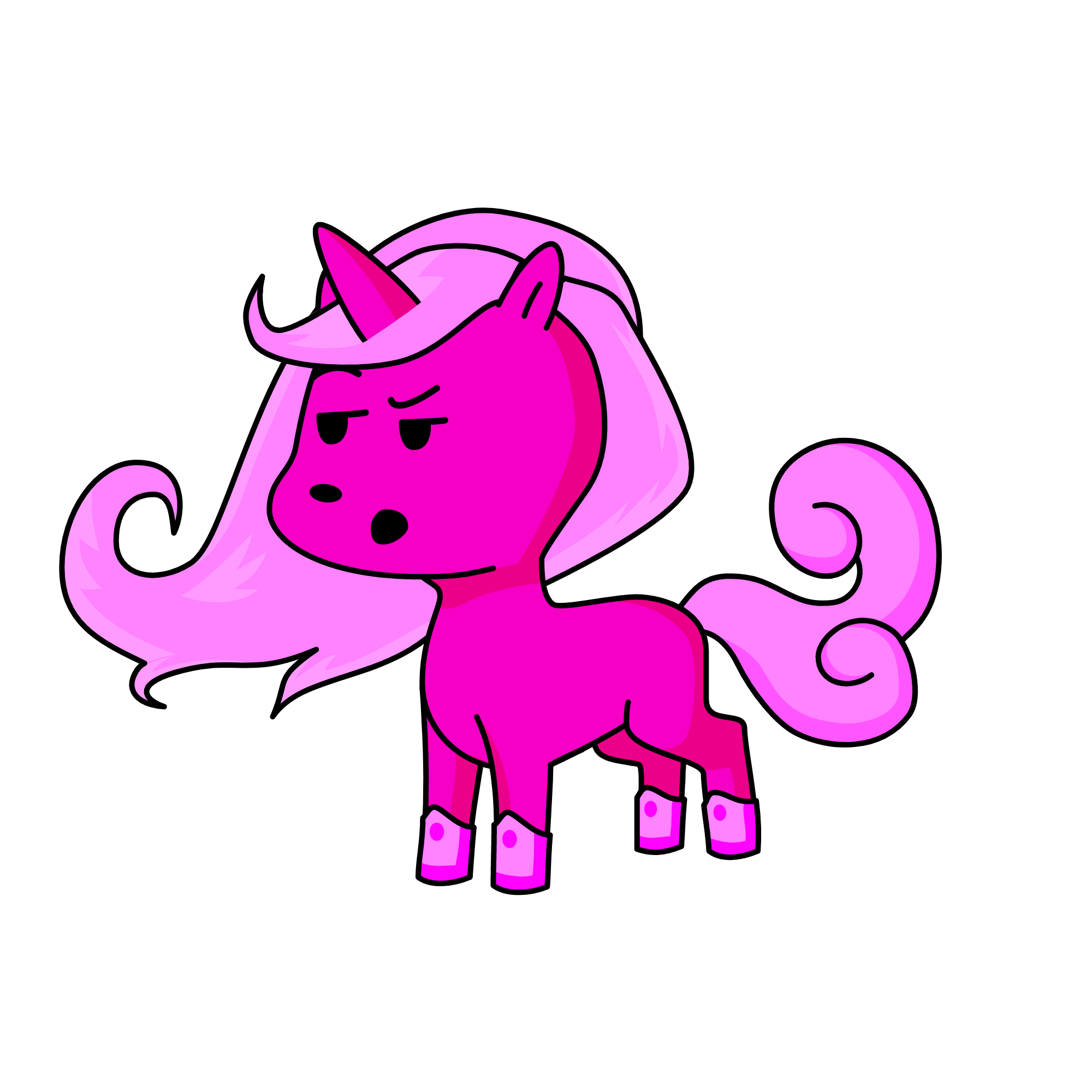 Pink Among Us Unicorn, the unicorn