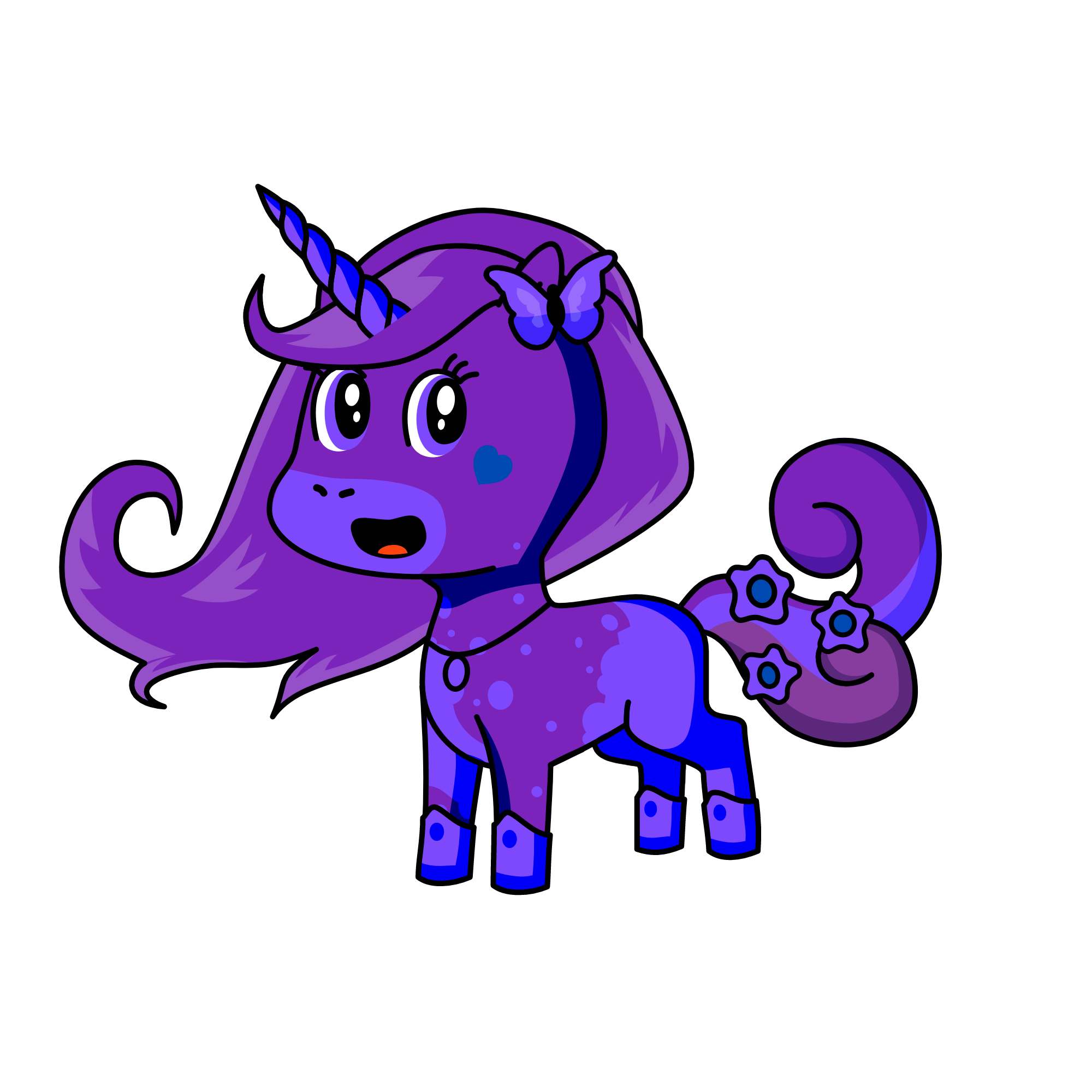 Violet, the unicorn