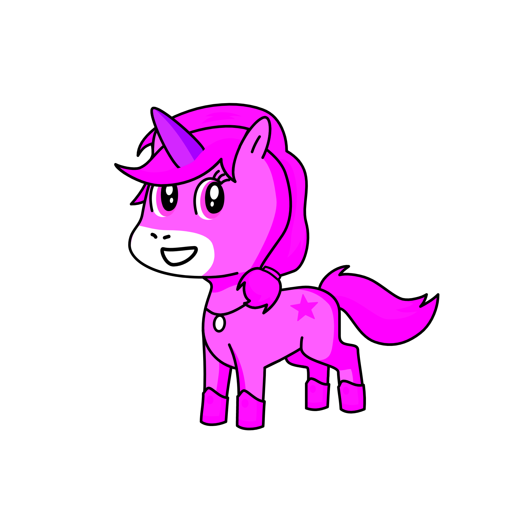 Pink the First, the unicorn