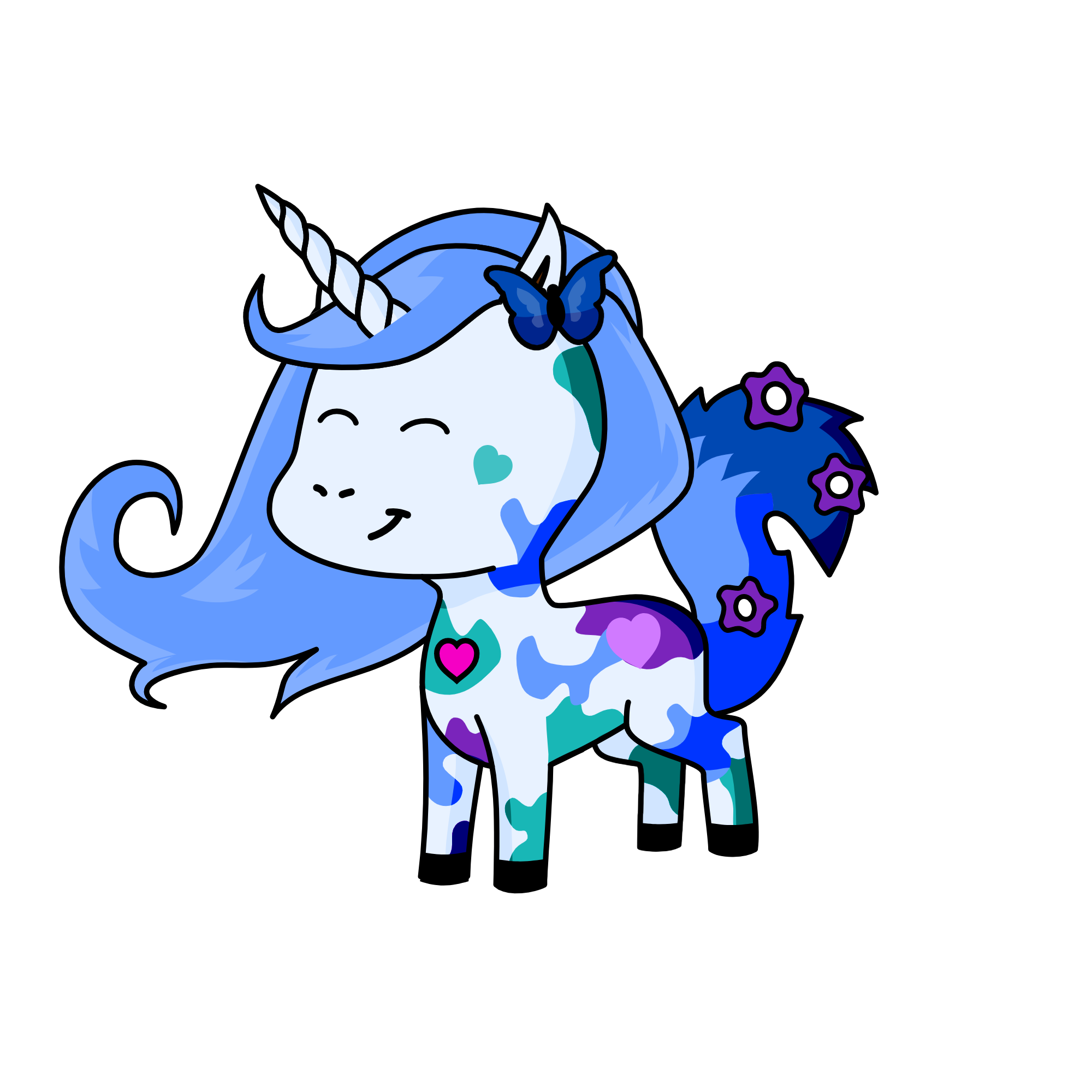 Cloudy, the unicorn
