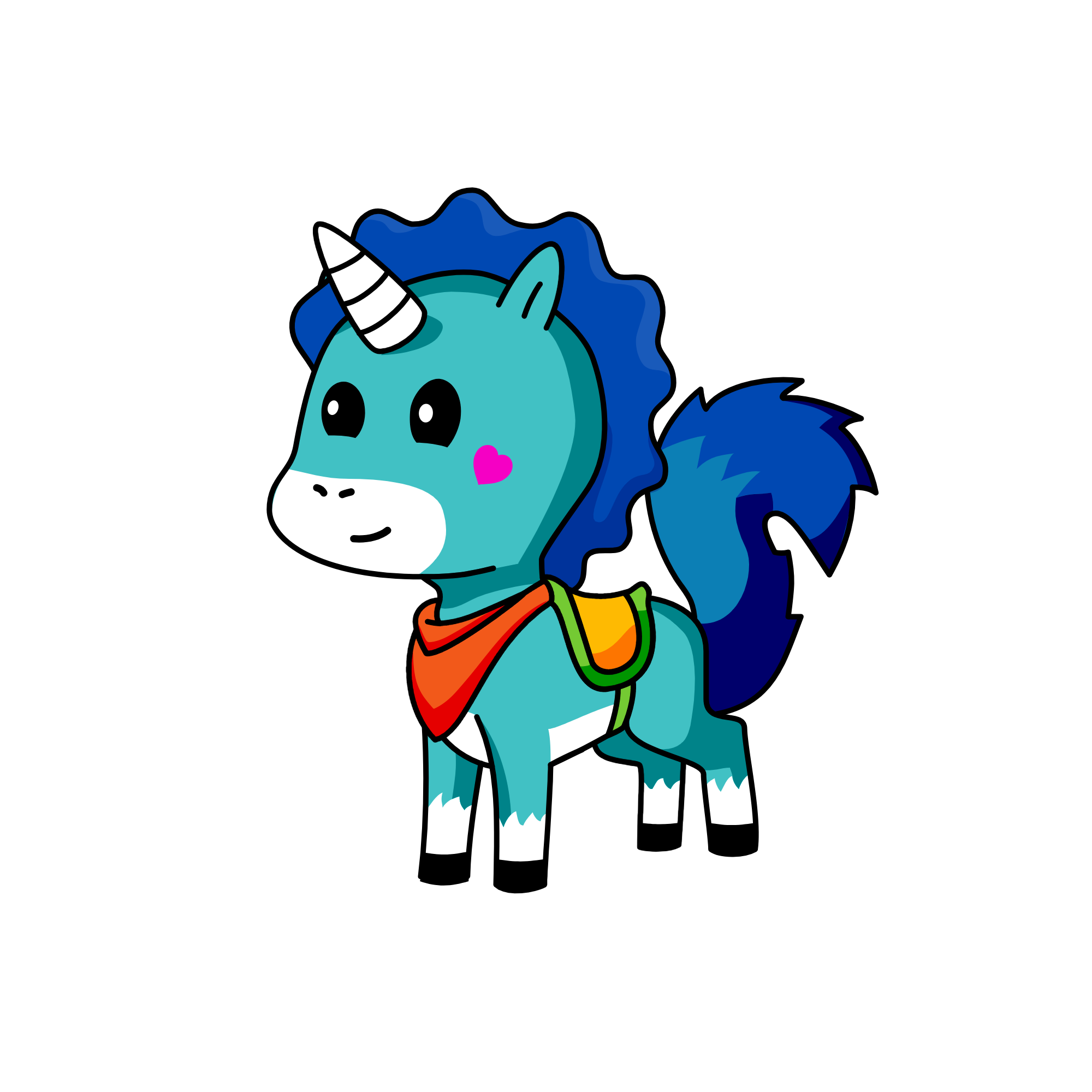 Blushy, the unicorn