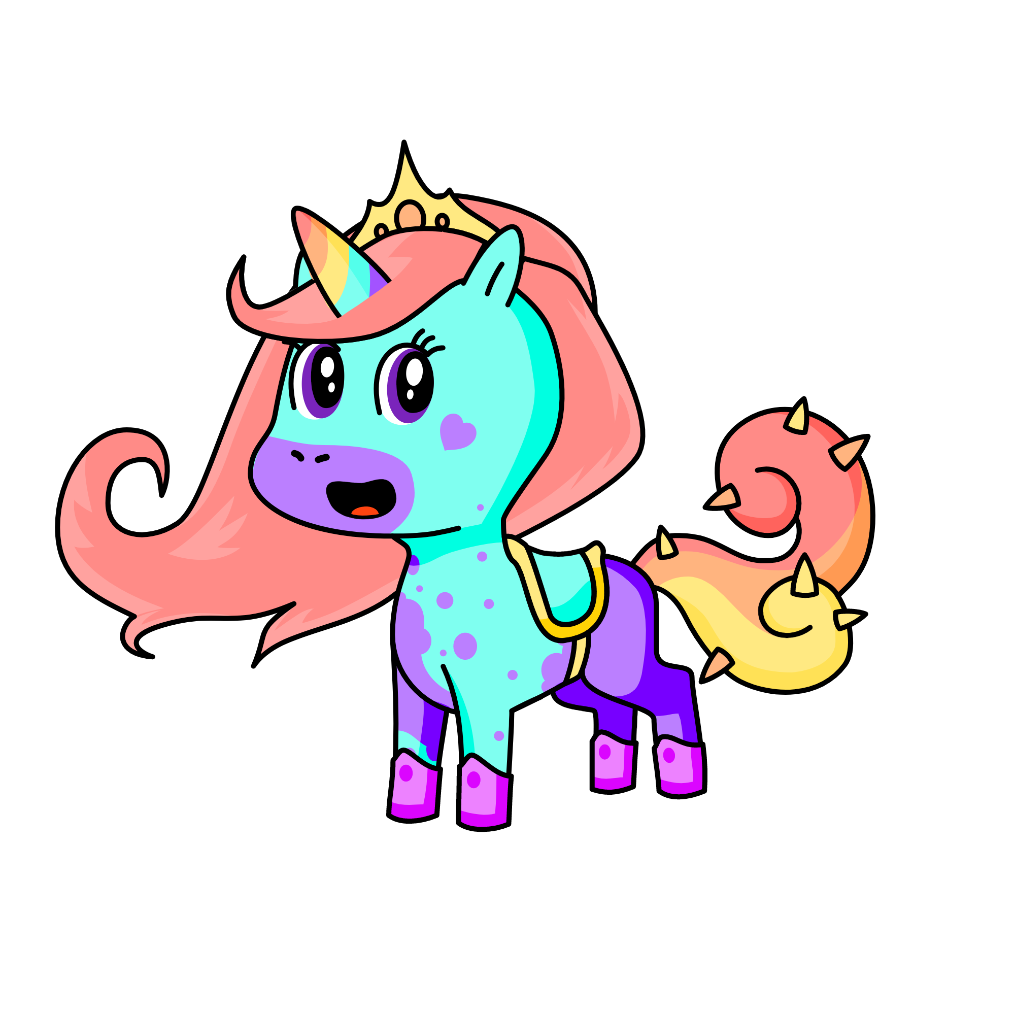 Beach, the unicorn
