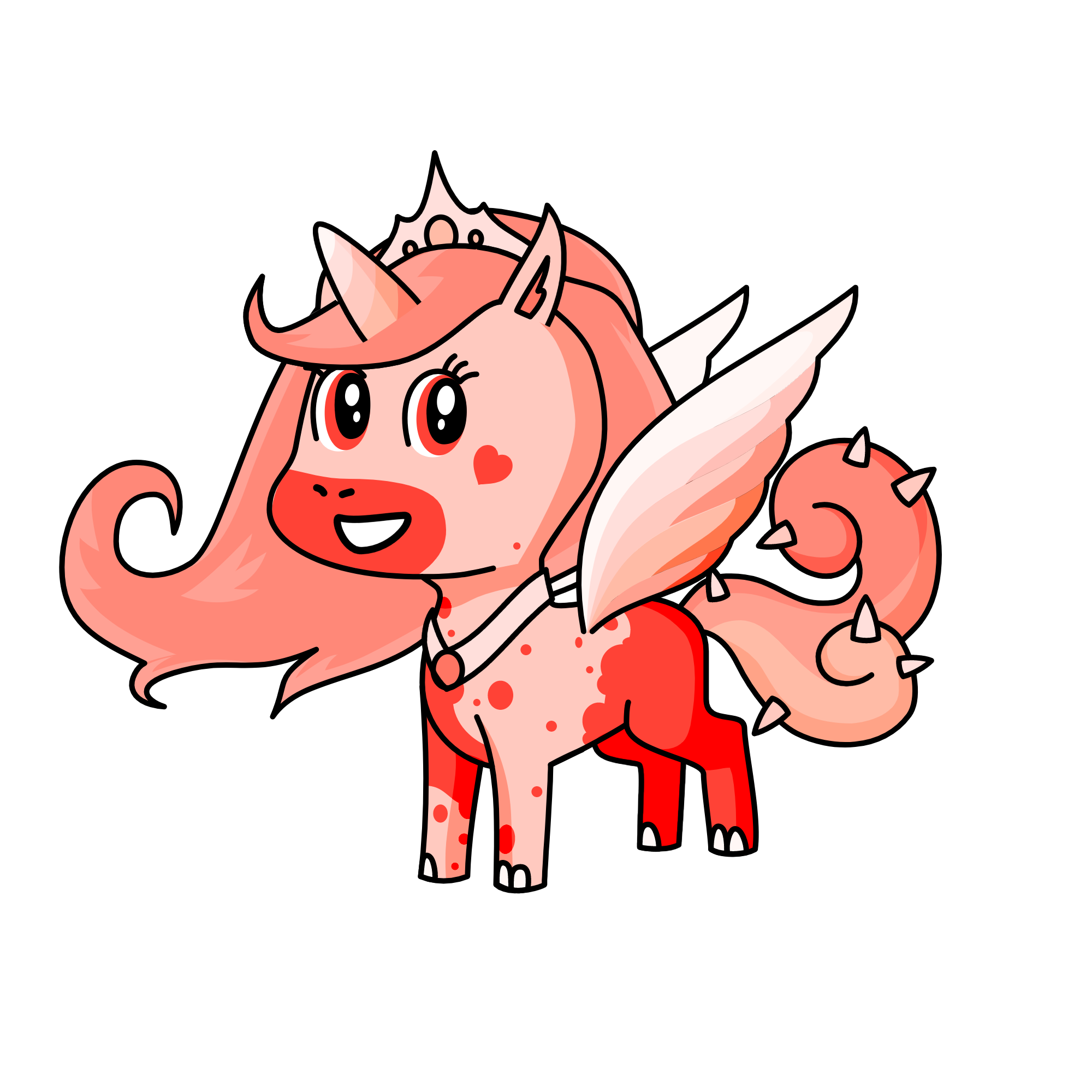 Queen Pink, the unicorn