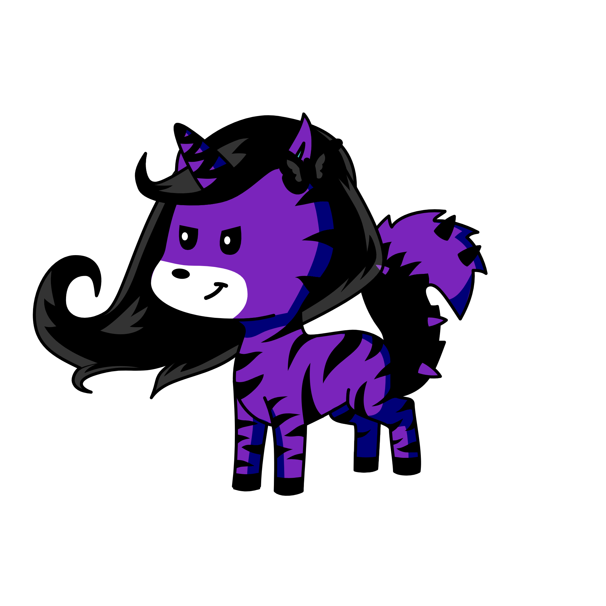 Princess Dark angel bat, the unicorn