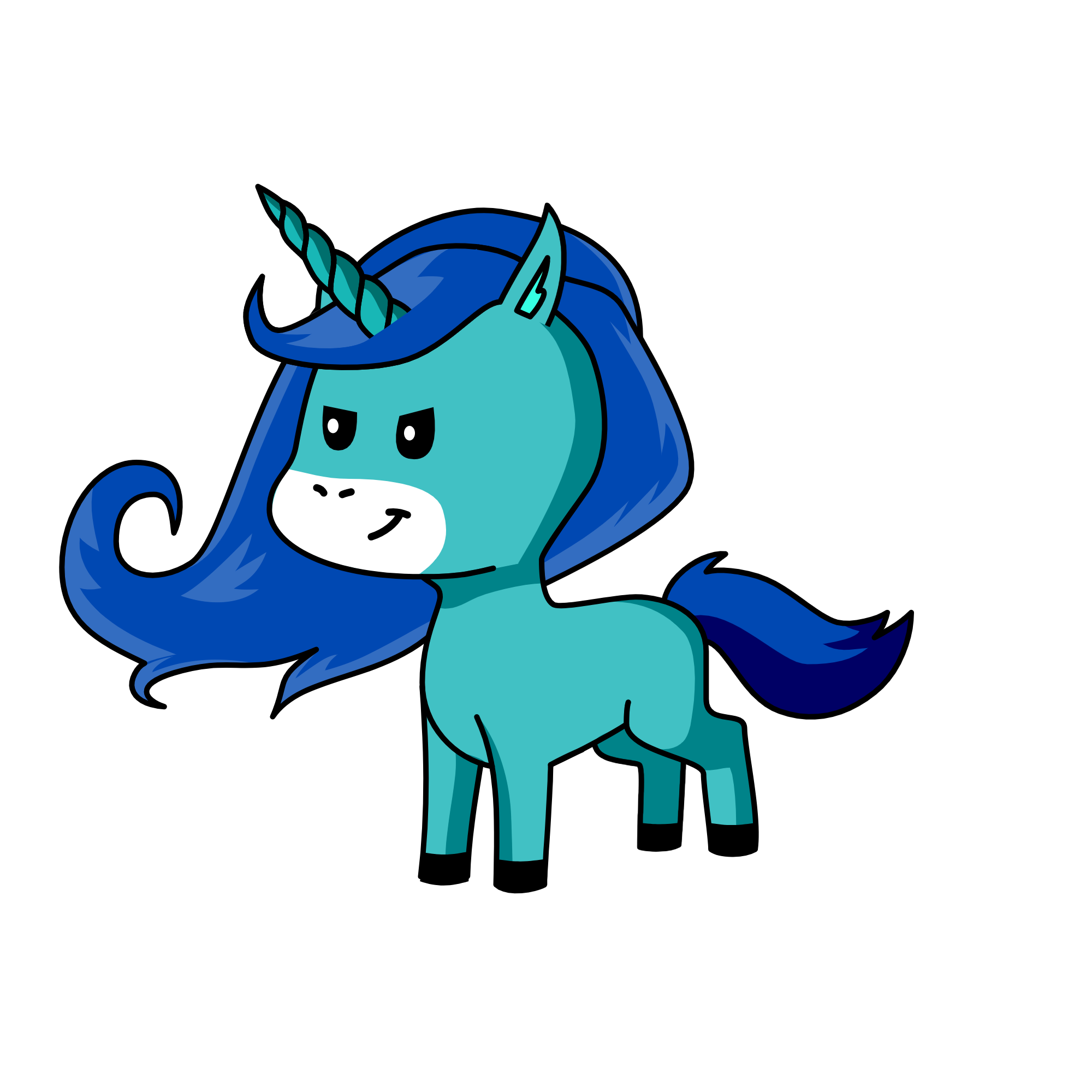 Cyan Imposter, the unicorn
