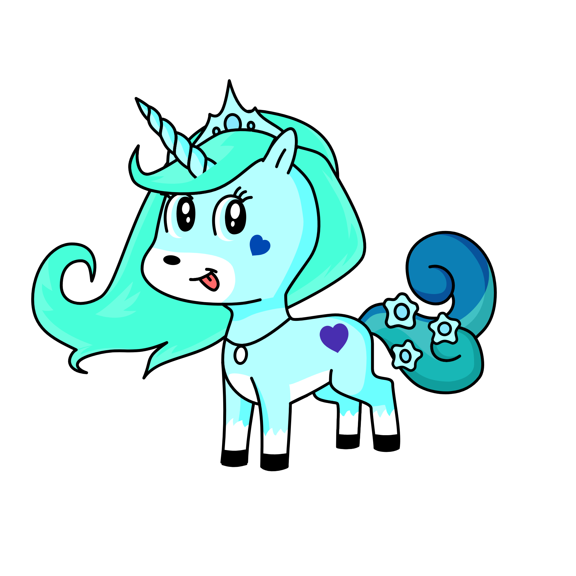 bluey, the unicorn
