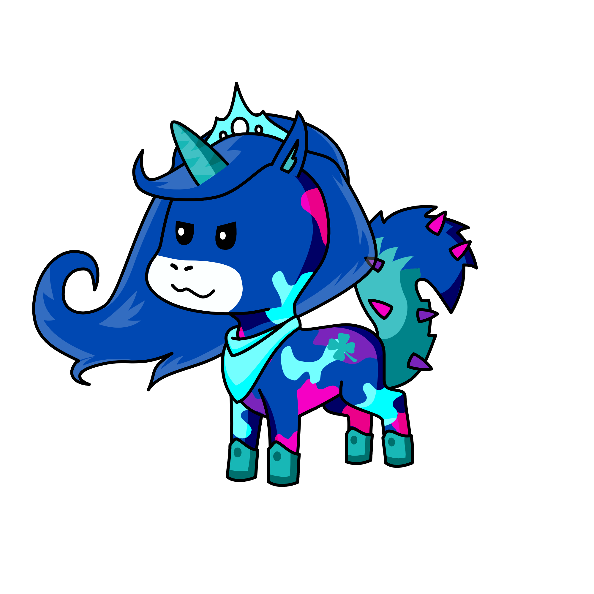 blue, the unicorn
