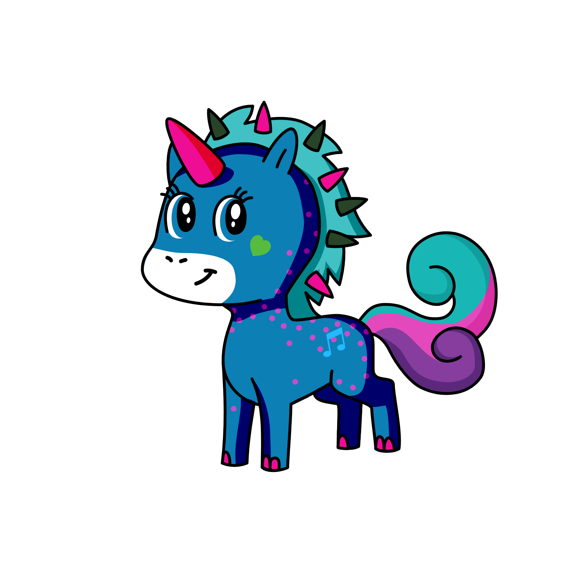 coler change, the unicorn
