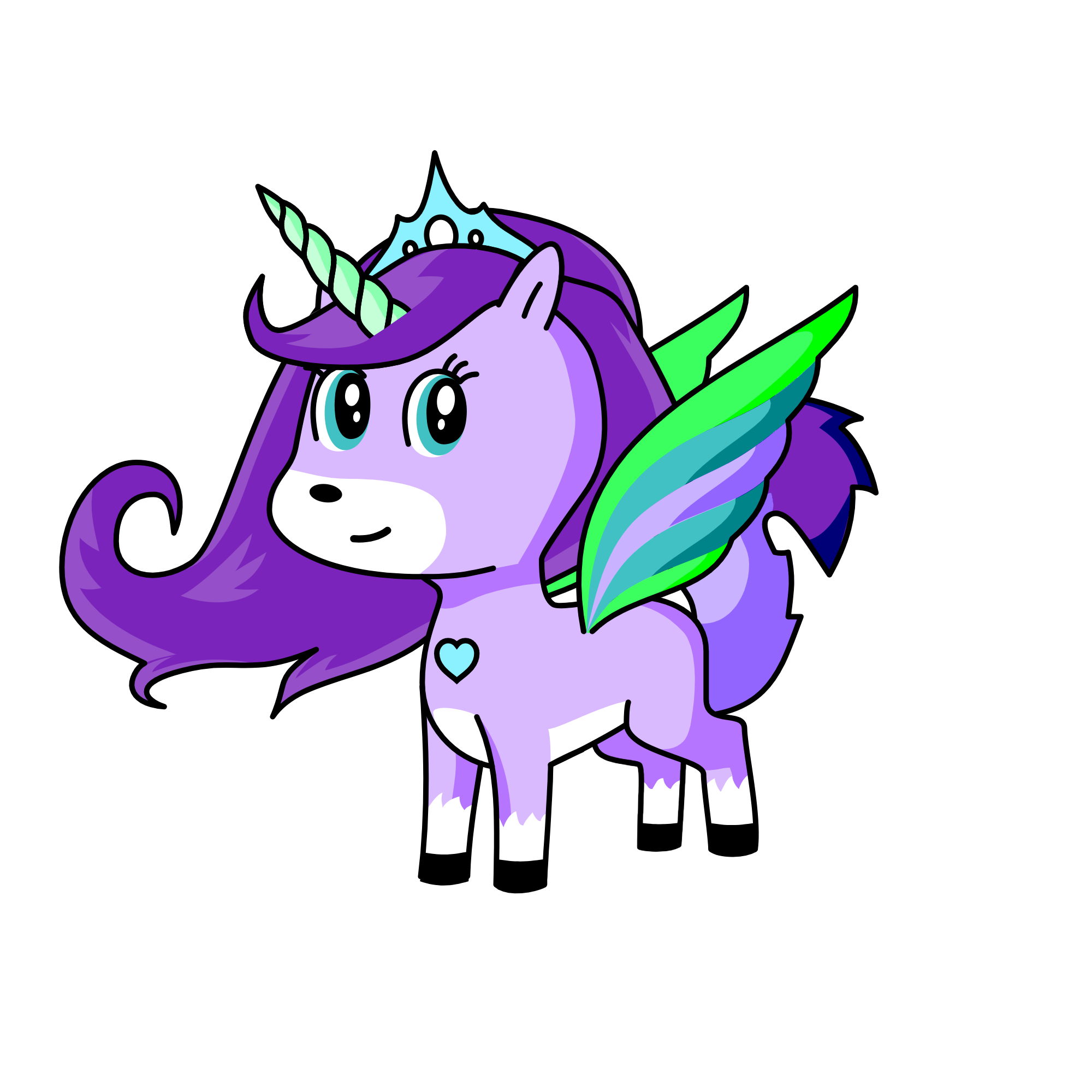 Queen Snowy, the unicorn