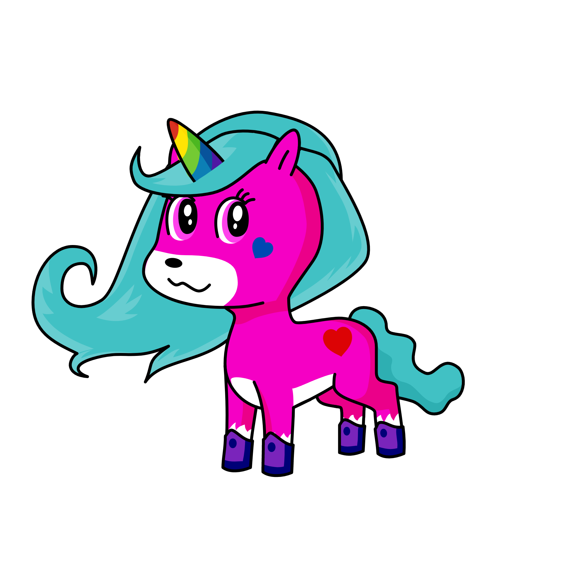 Rainbows, the unicorn