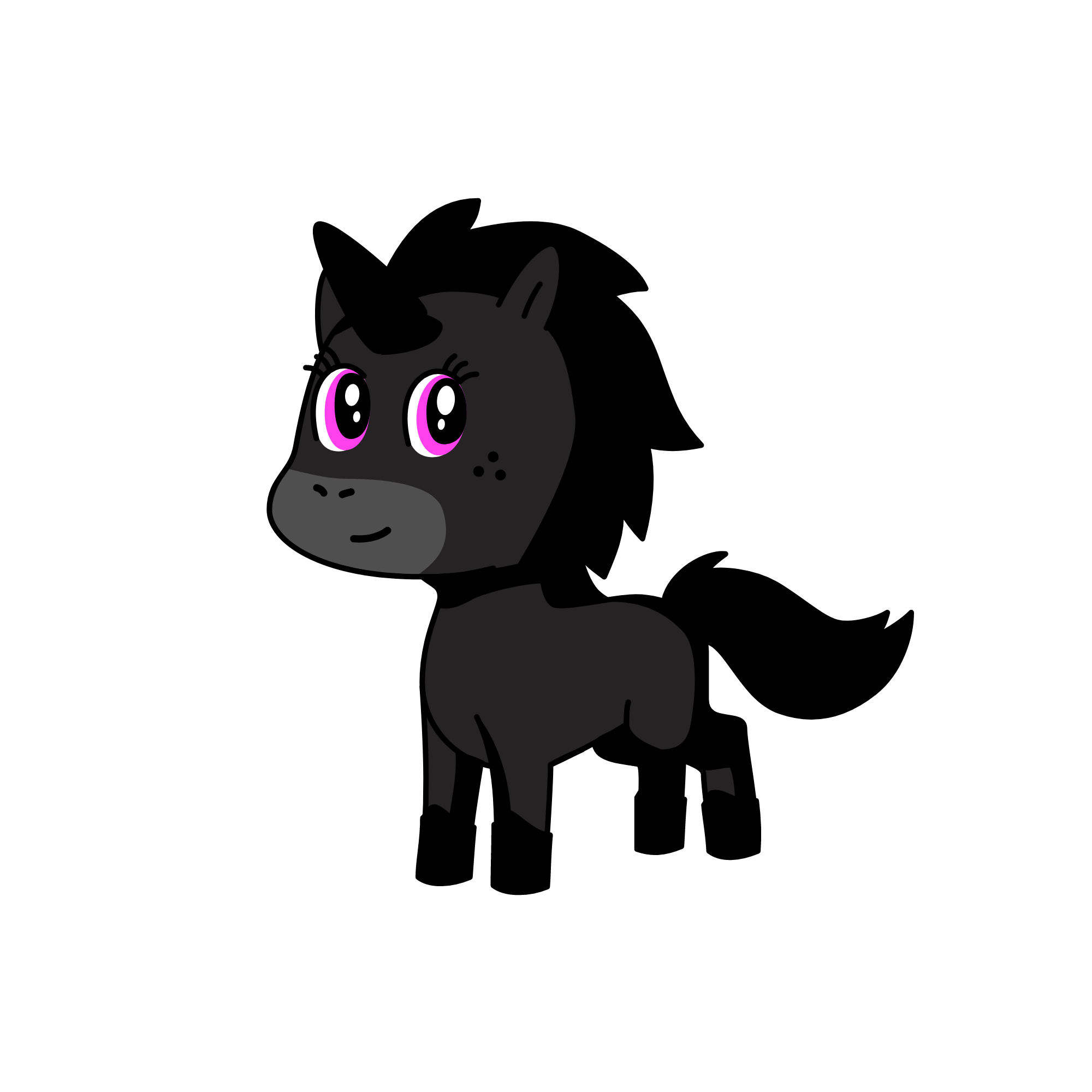 Oscurina, the unicorn