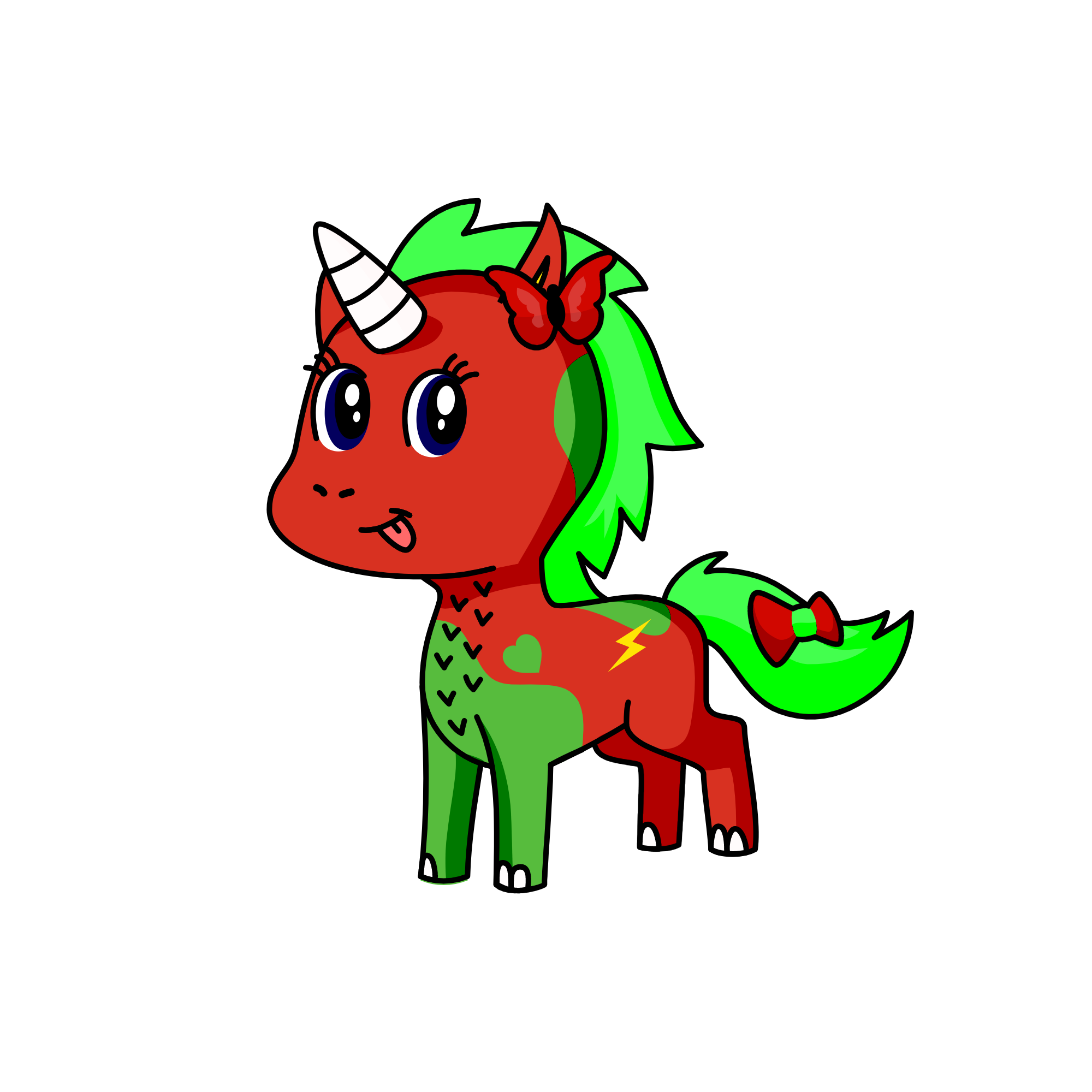 Christmas, the unicorn