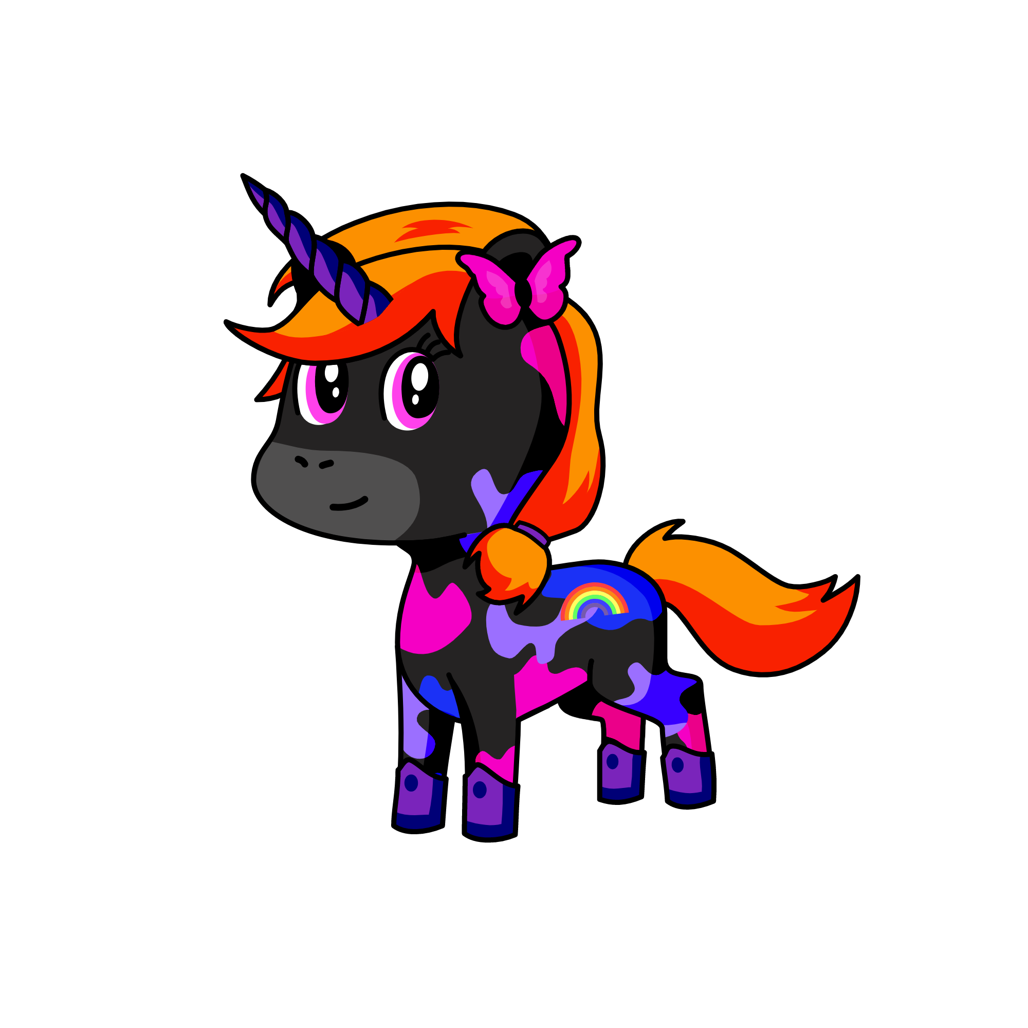 Blackie, the unicorn