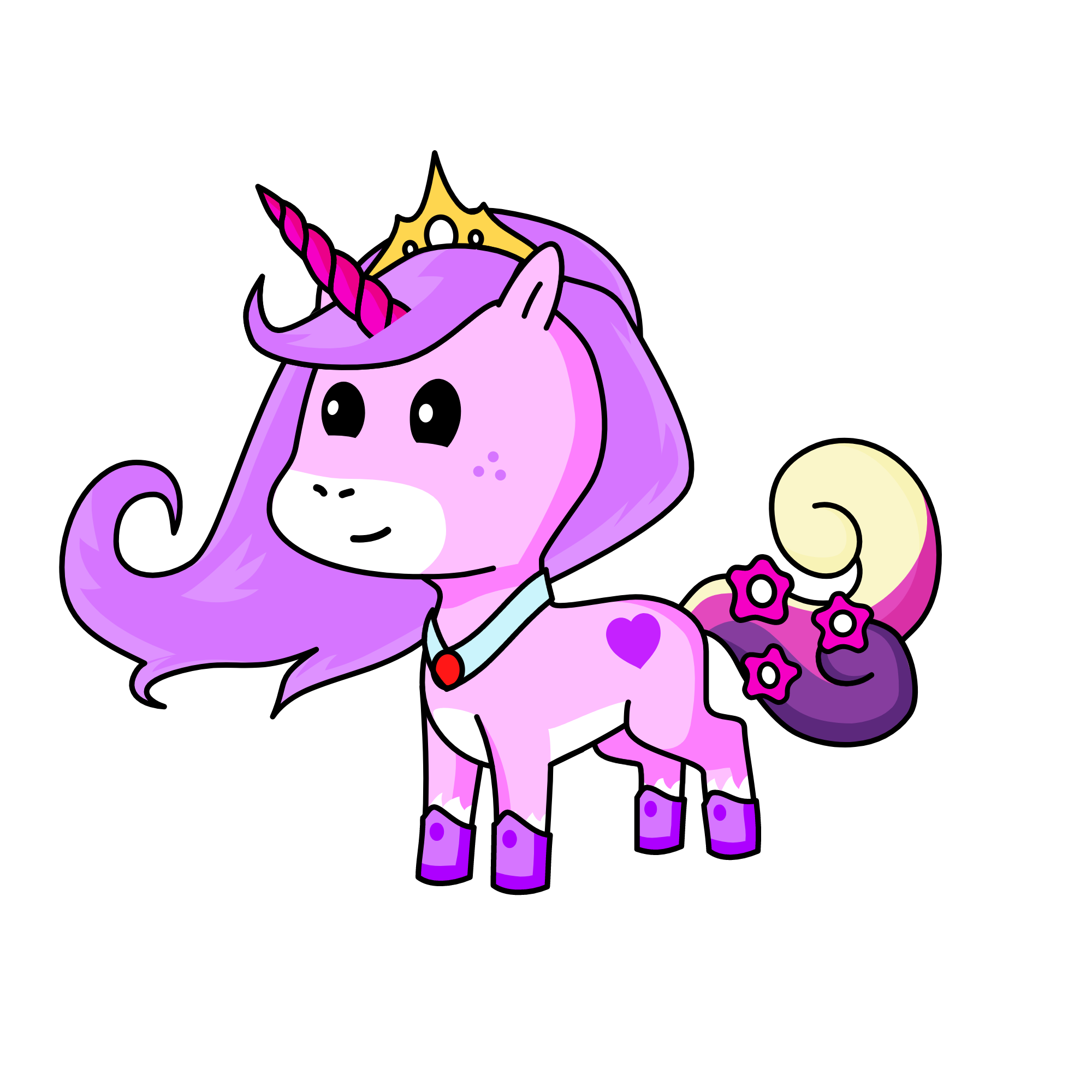 snow girl, the unicorn