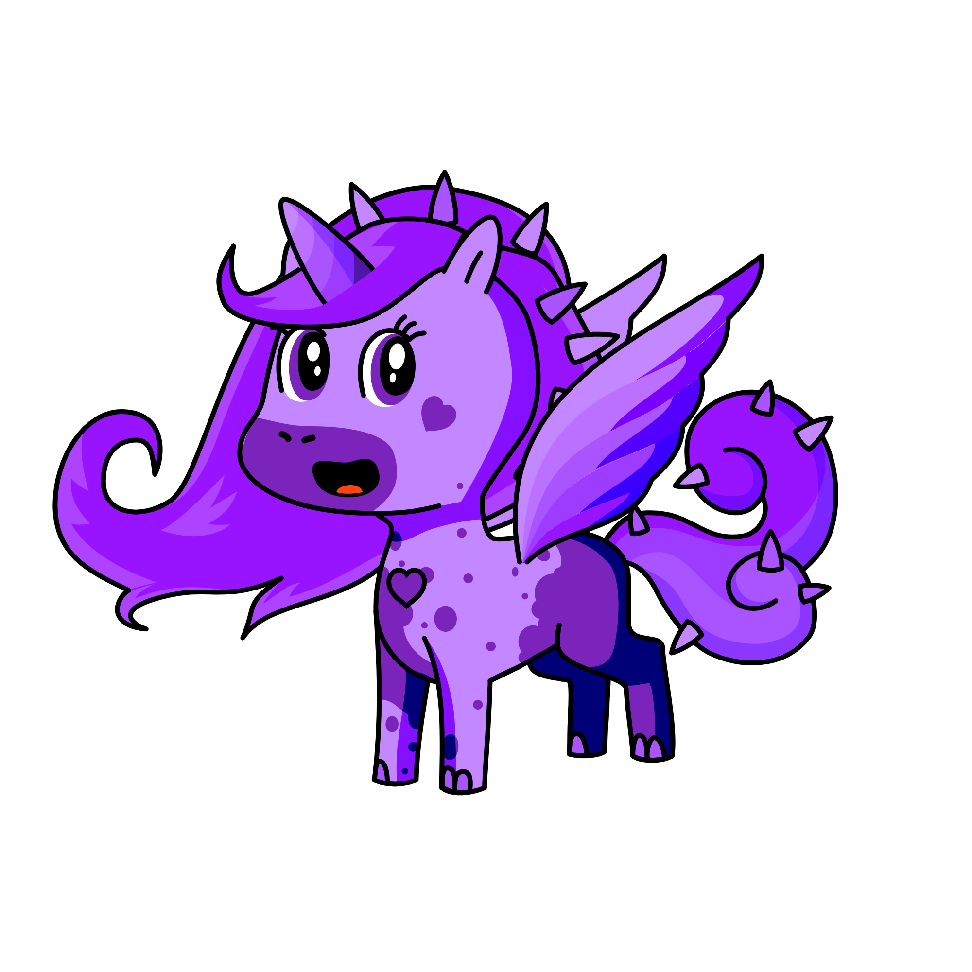 Berry Frappe (it is a real color:)), the unicorn