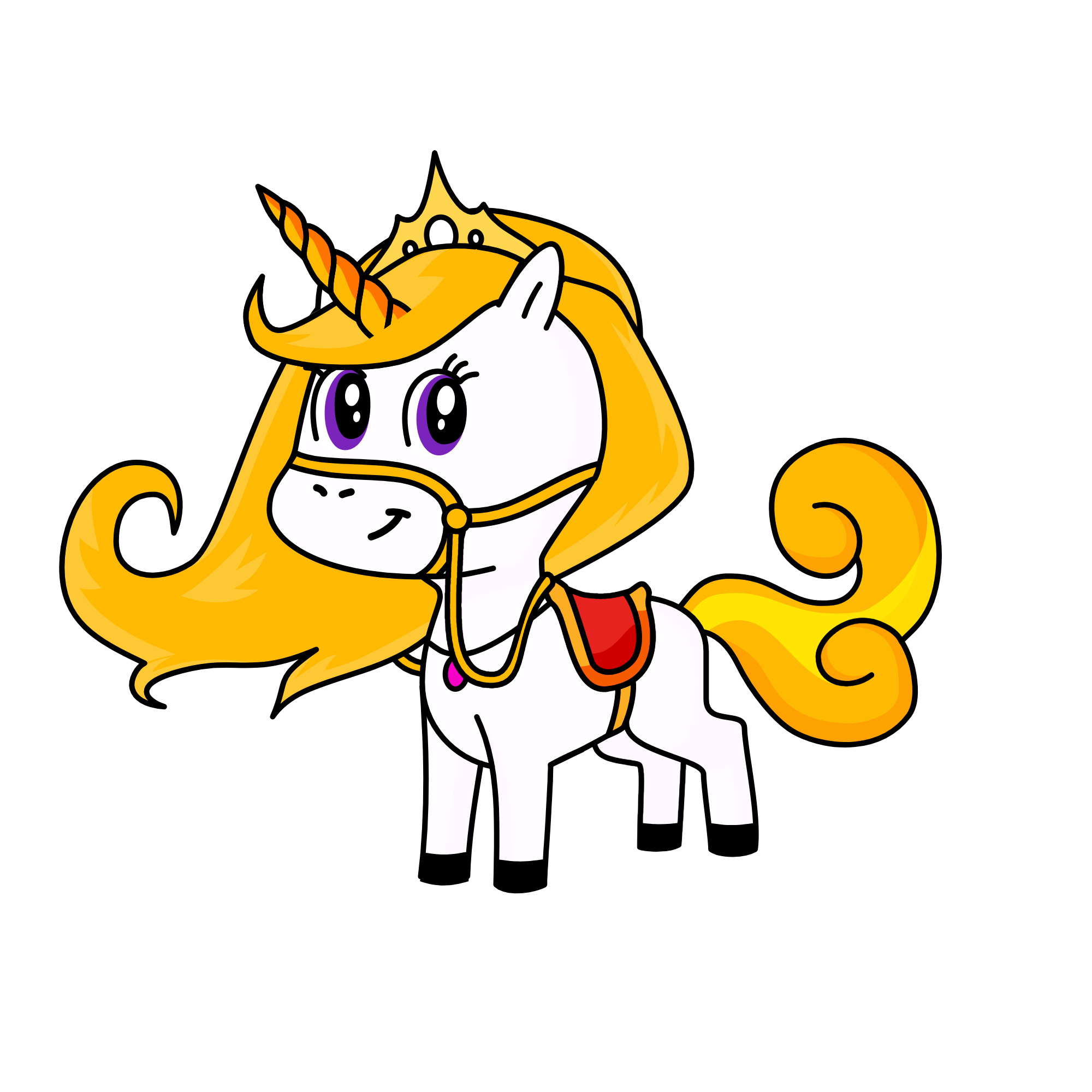 Lady Goldie, the unicorn