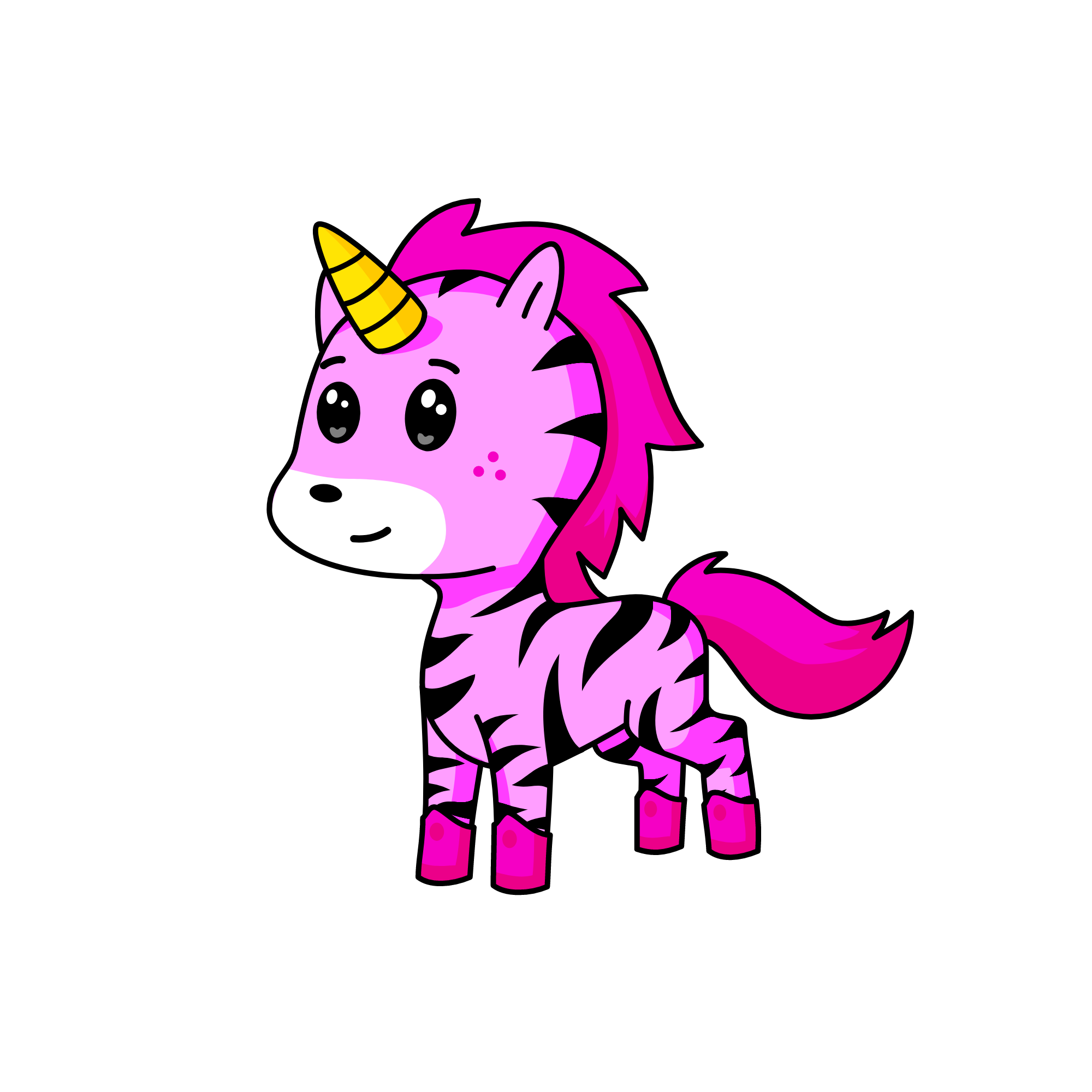 Zebra Fren, the unicorn