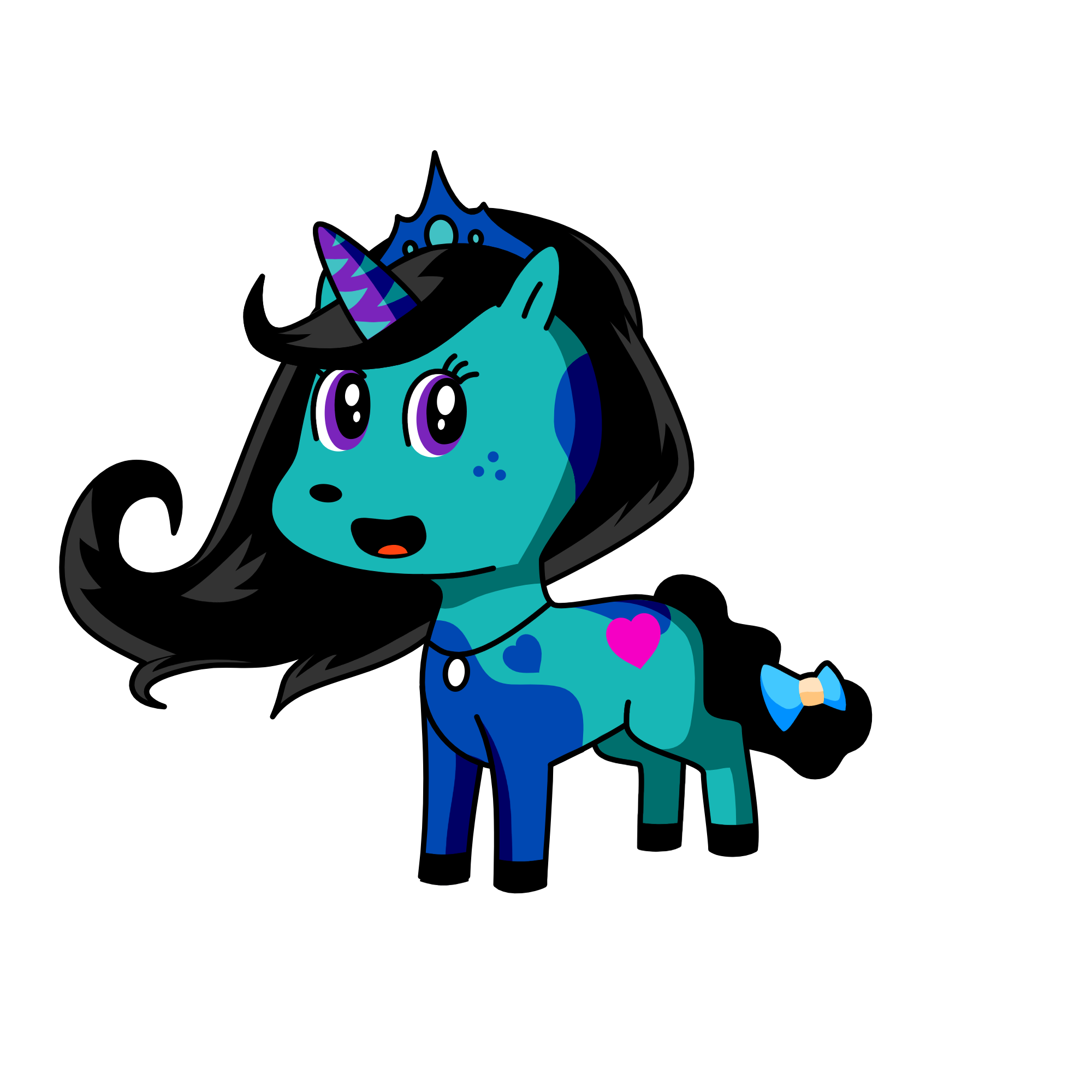 Bluey, the unicorn