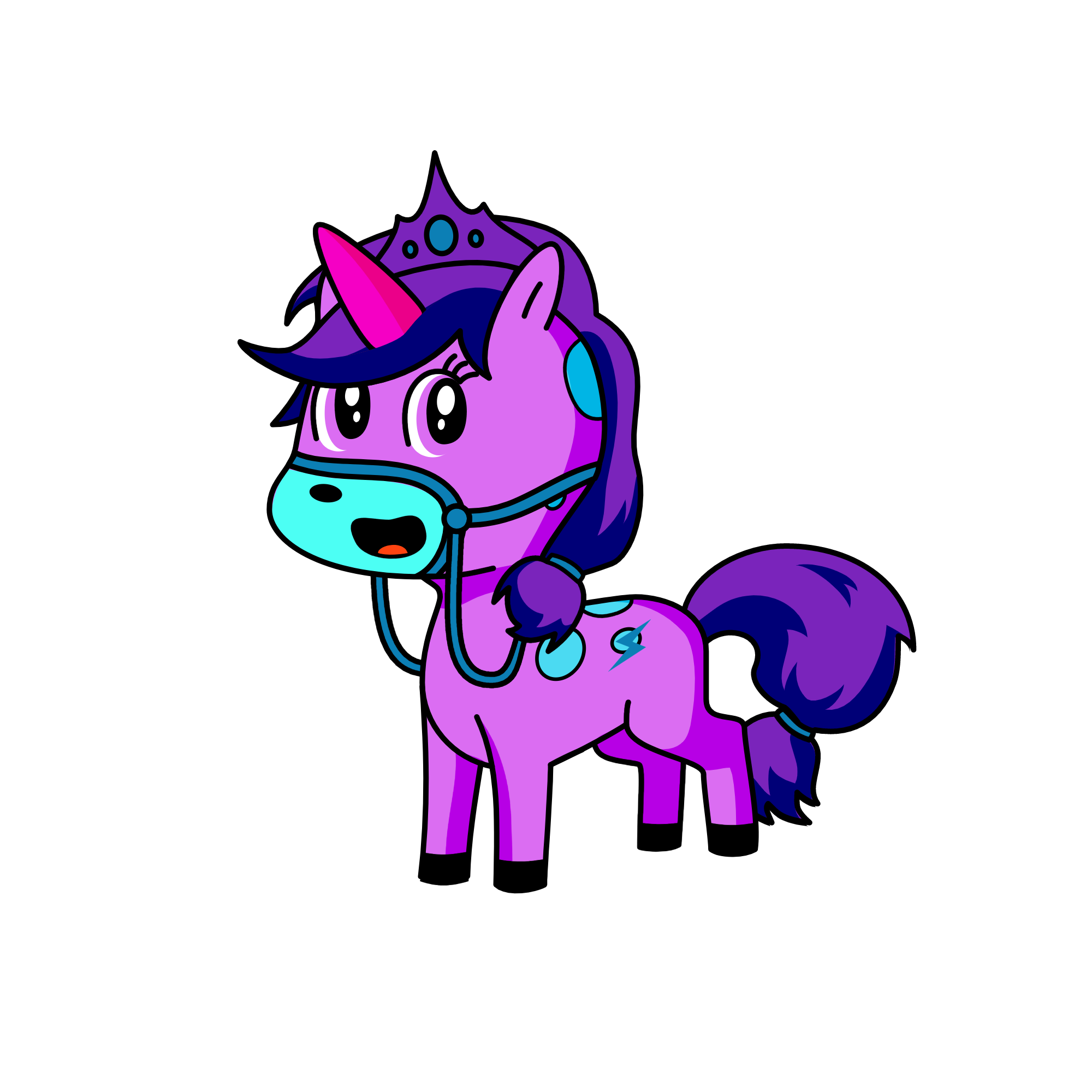 Purple, the unicorn