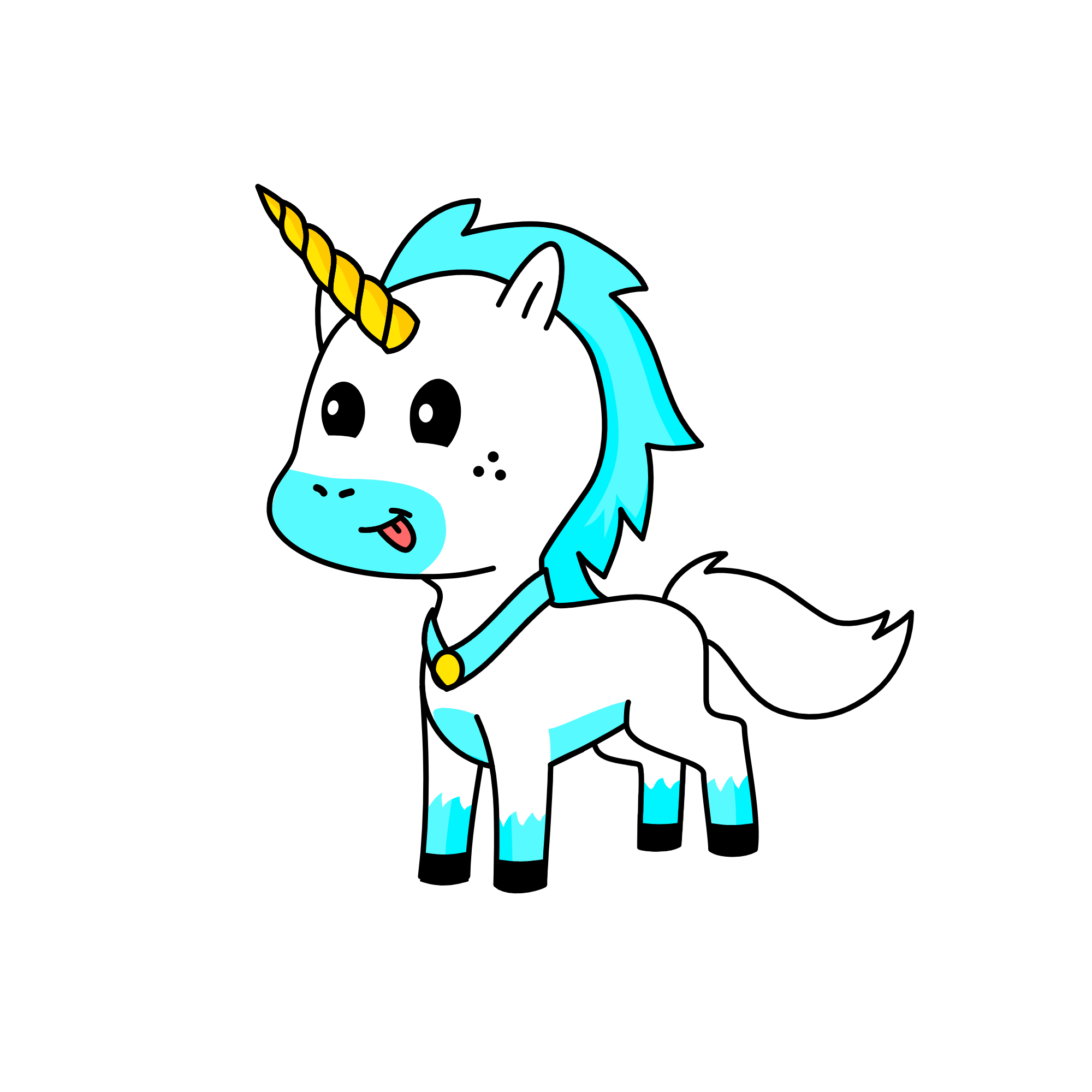 Mr. Bluey, the unicorn