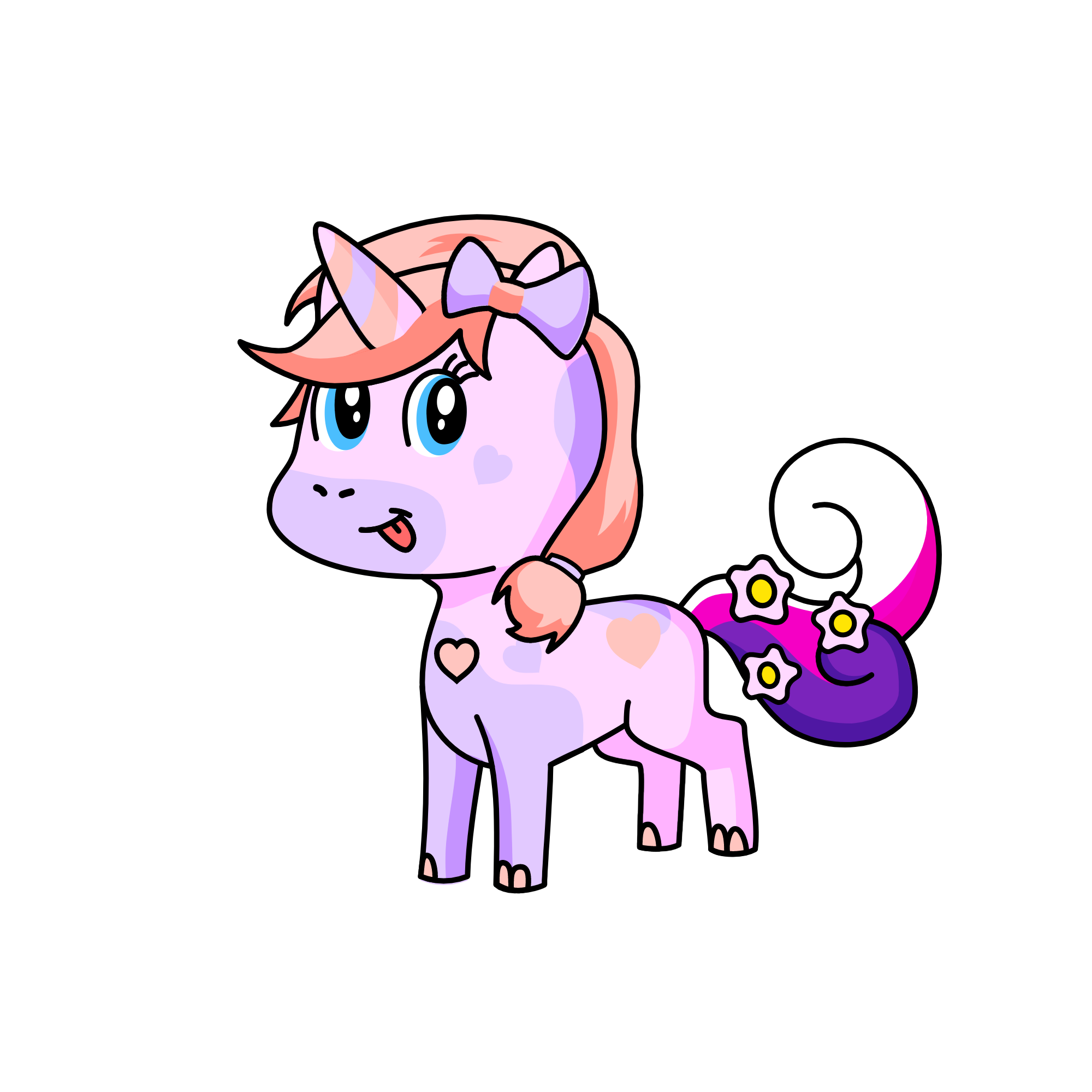 Pinky Purple, the unicorn