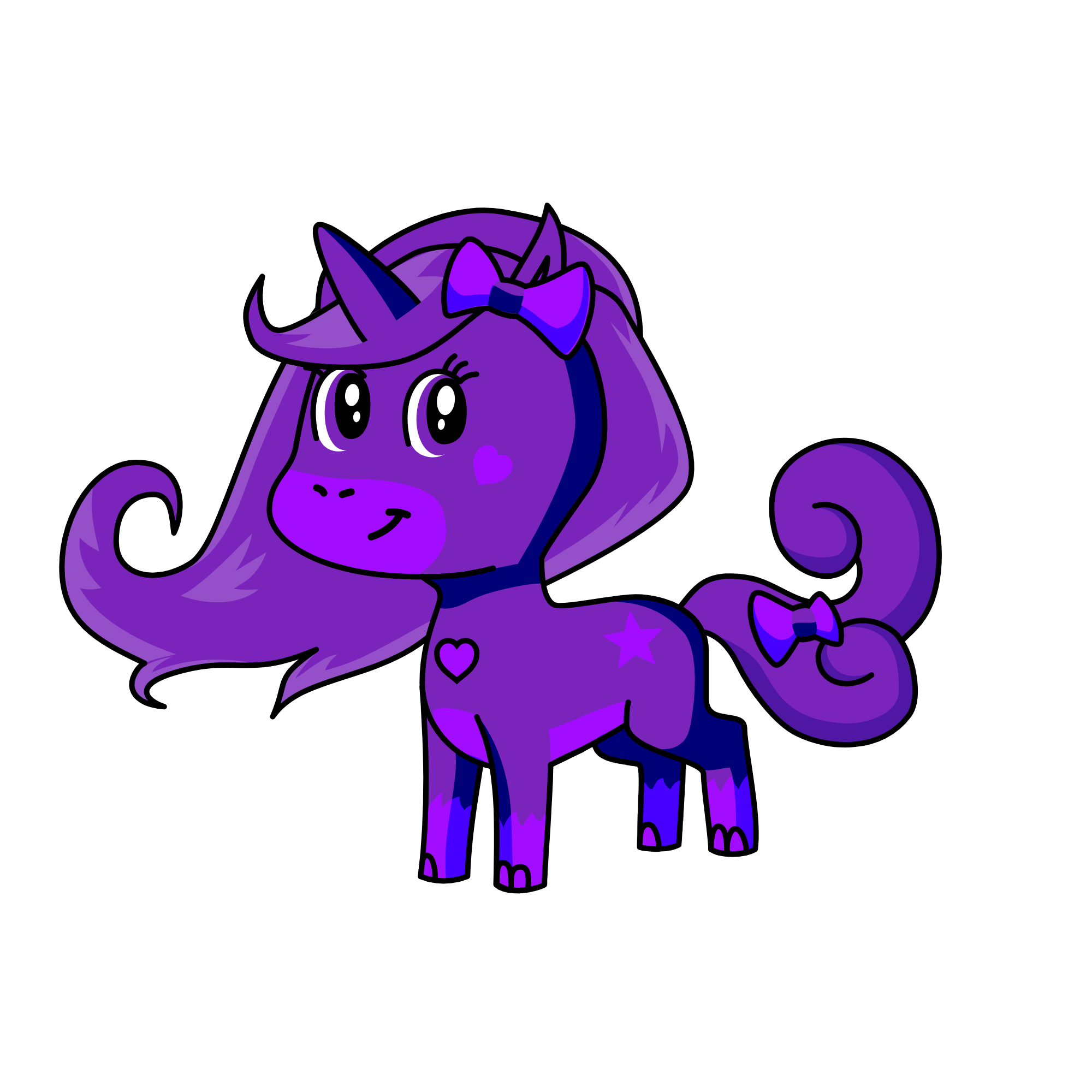 Purrrfect purple , the unicorn