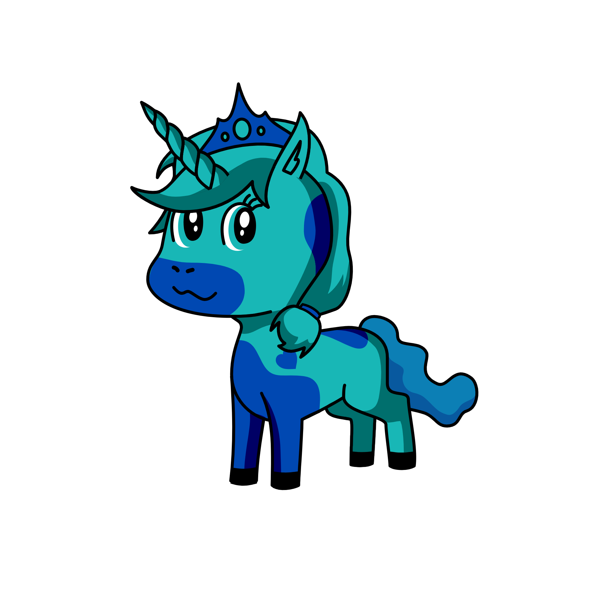 Princess turquoise, the unicorn
