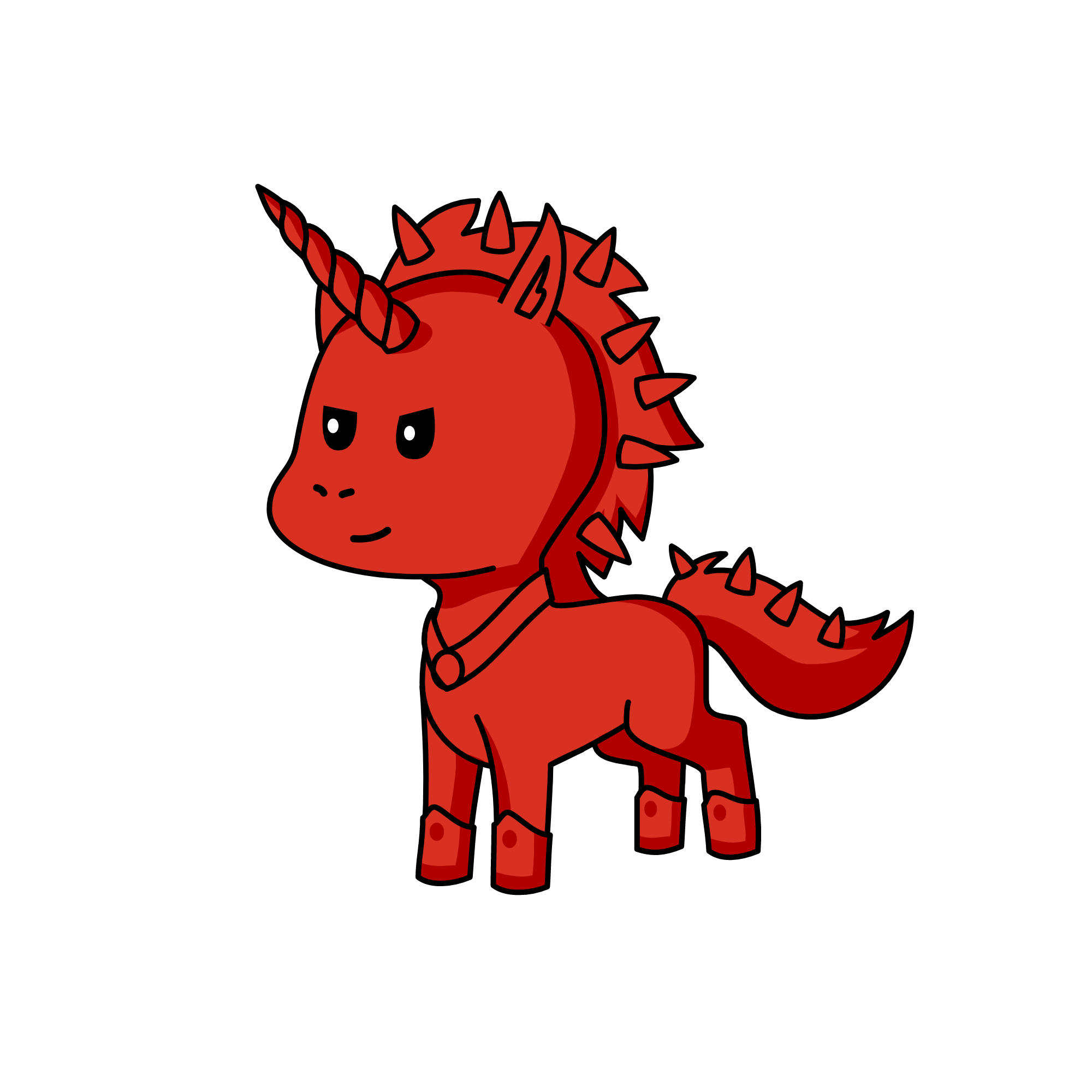 The warrior of redness, the unicorn